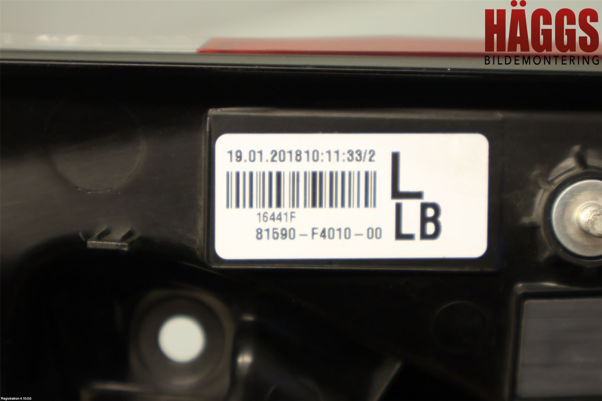 Toyota C-HR 16-23 Bakljus Lucka Vä