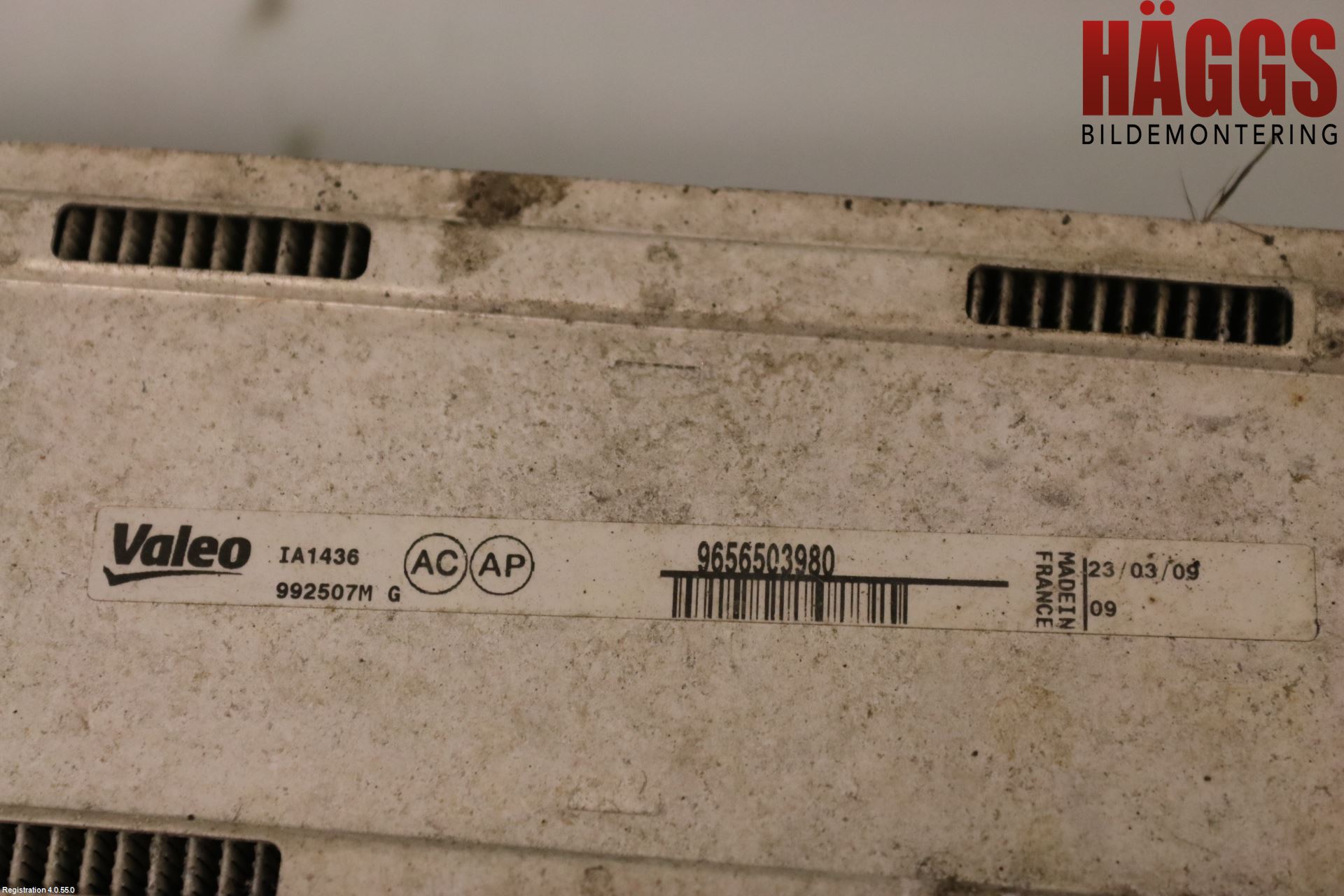 Citroen BERLINGO 08-18 Laddluft-Intercooler Kyl