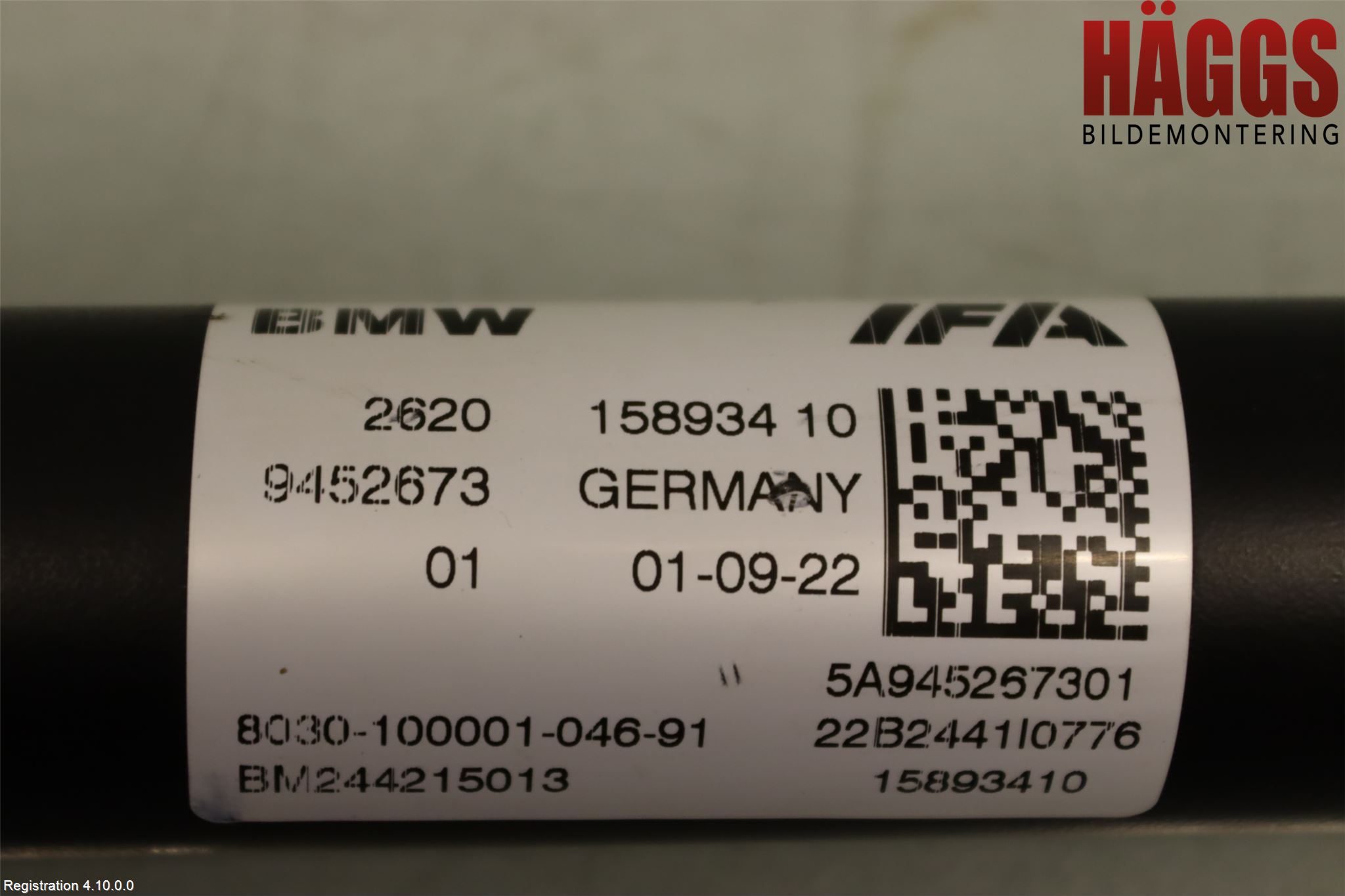 BMW 5 G30/G31/F90 17-23 Mellanaxel Främre 4Wd