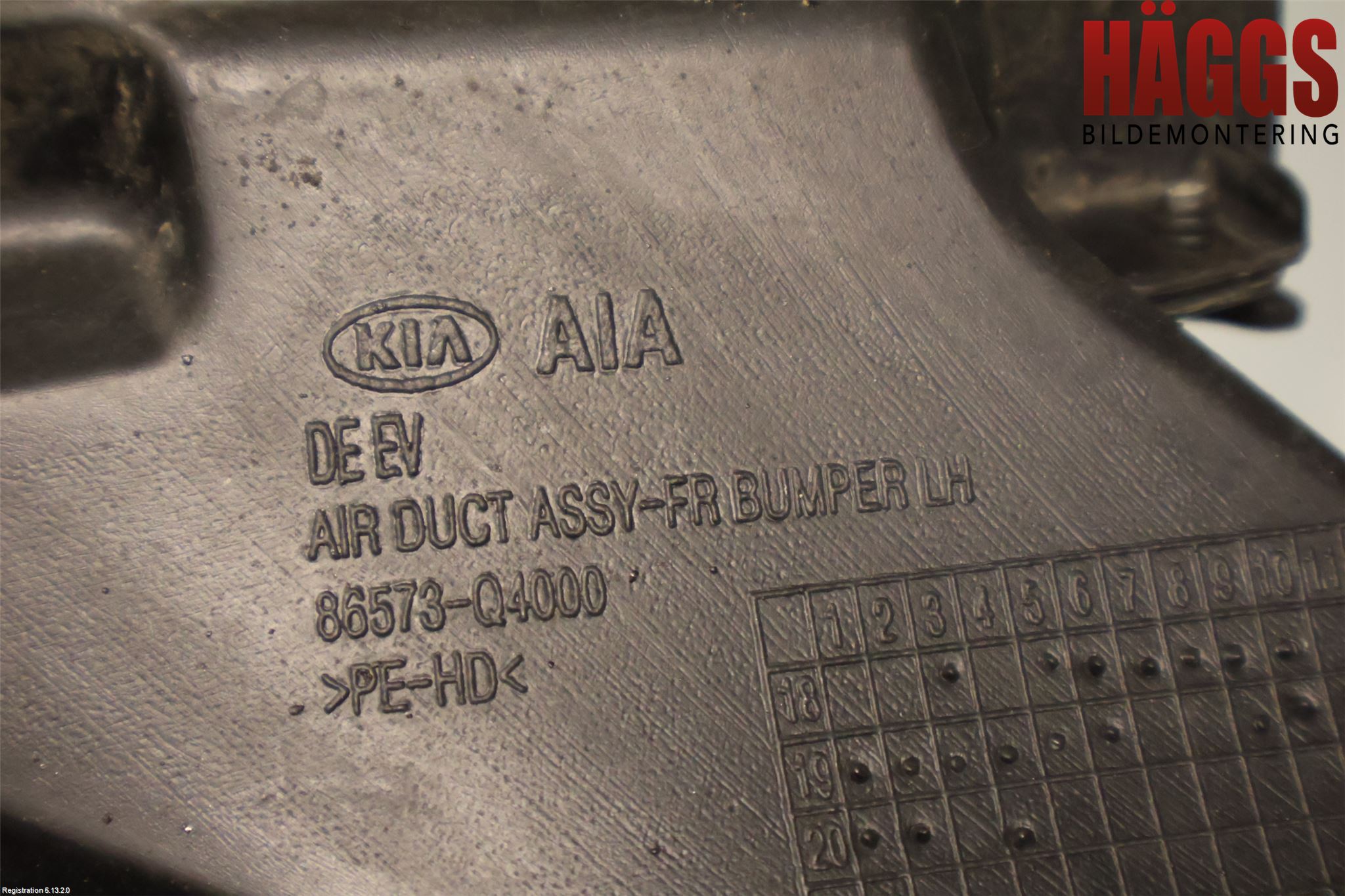 Kia NIRO (DE) 17-22 Deflektor Plåt-Plast Kylning