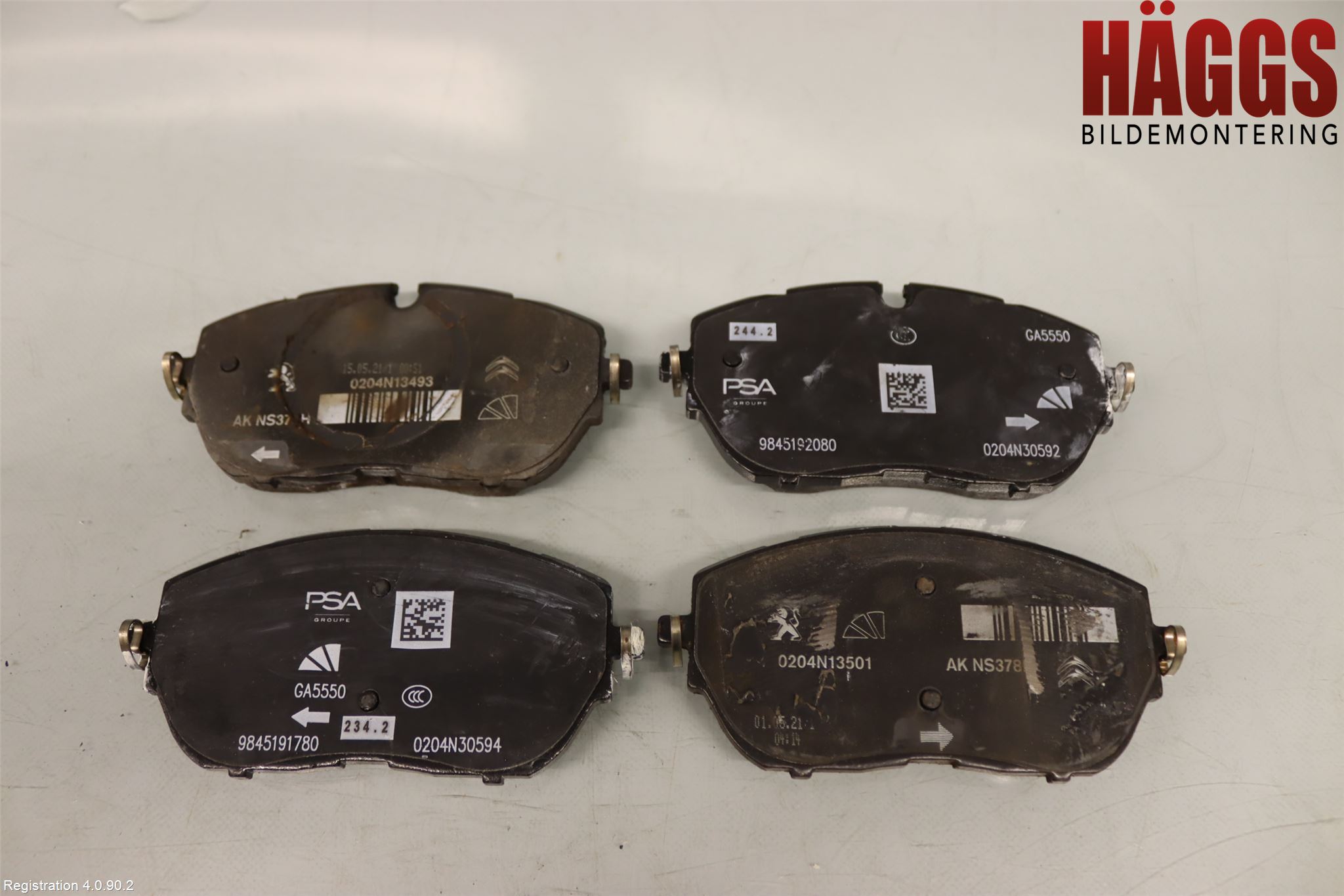 Citroen C5 X CROSSOVER 22- Bromsbelägg Fram