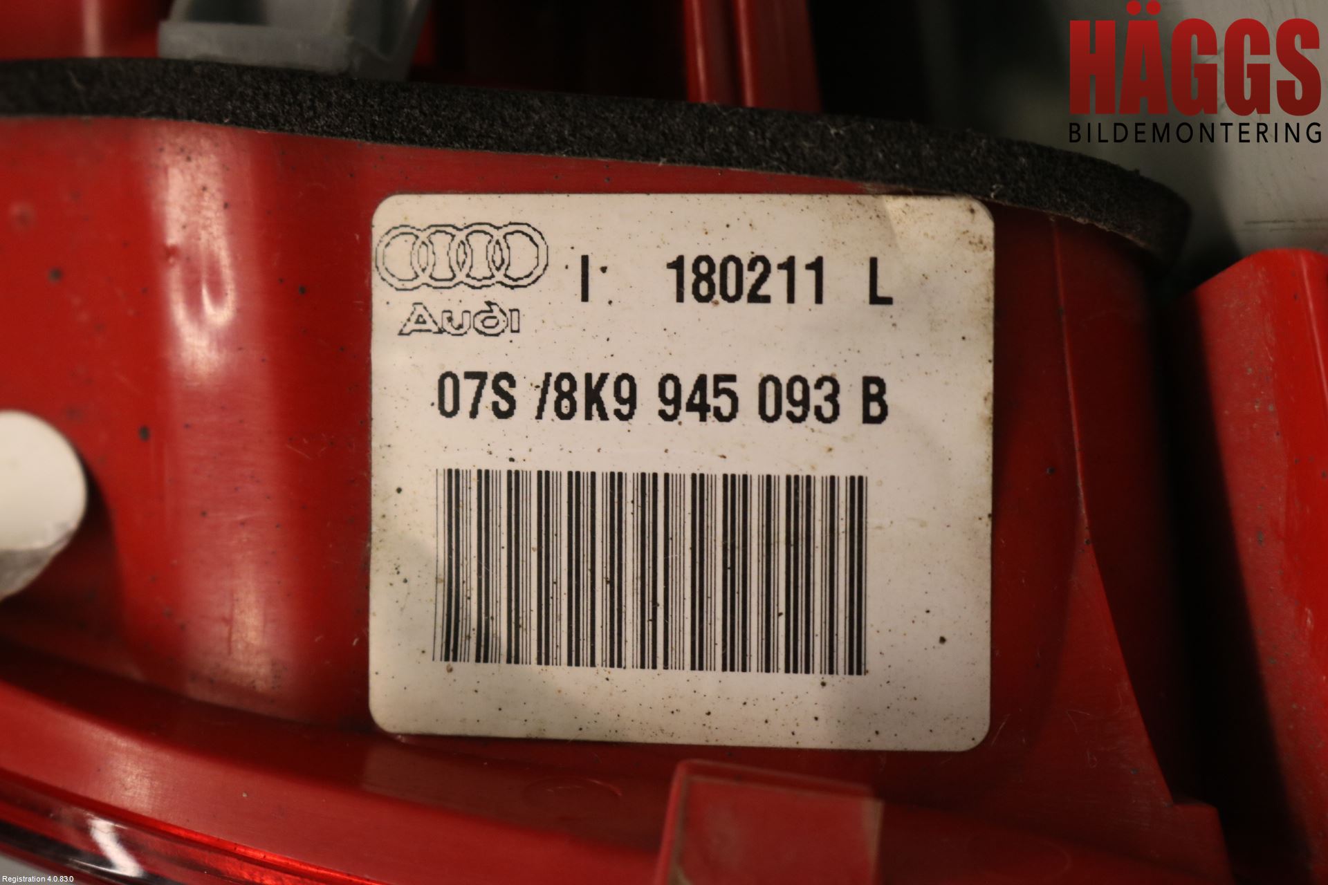 Audi A4 ALLROAD 09-16 Bakljus Lucka Vä