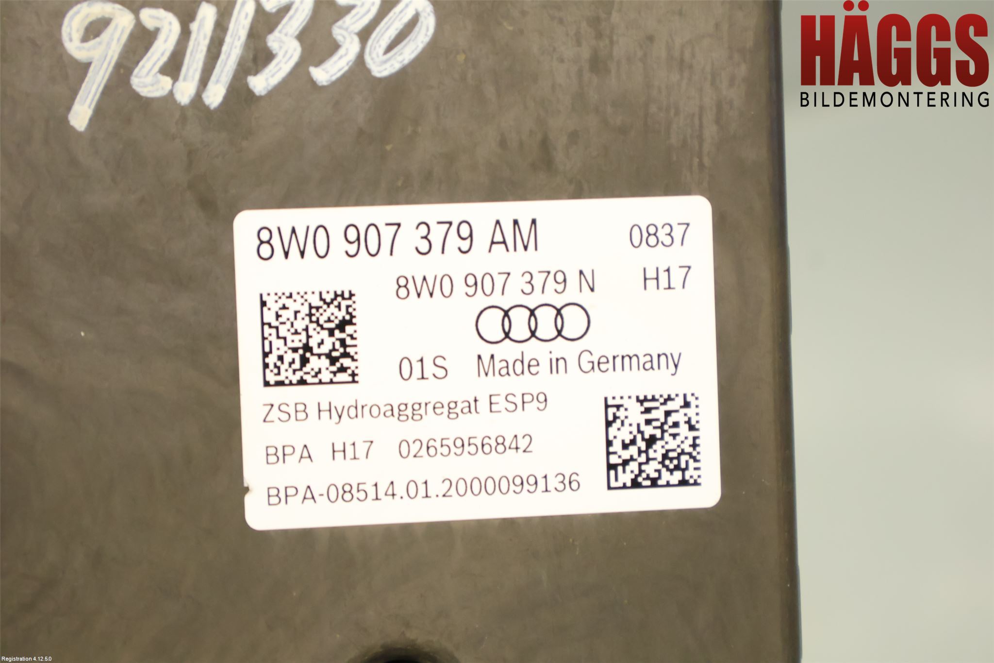 Audi A4/S4 B9 20- Abs Hydraulaggregat