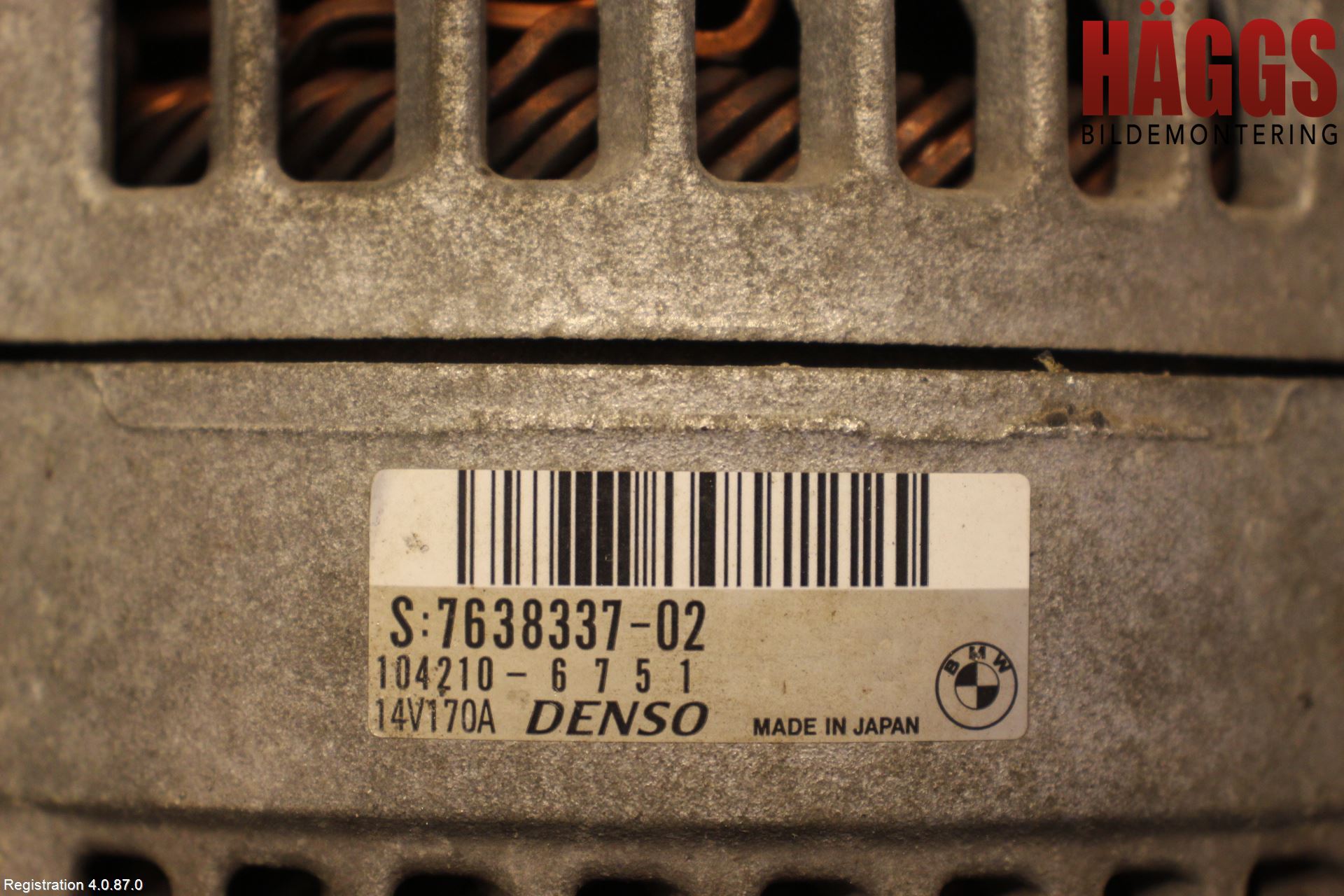 BMW 1 F20/F21 11-19 Generator