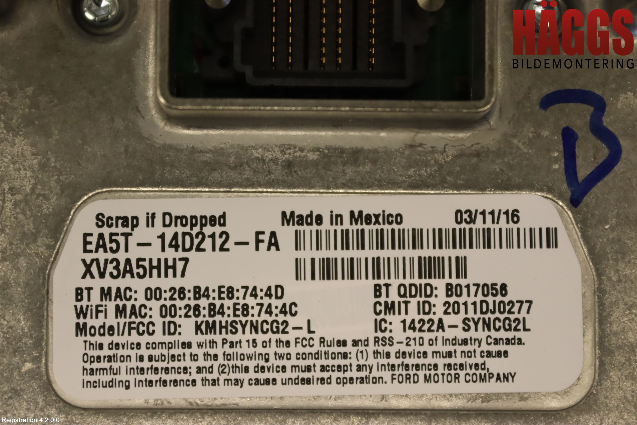 Ford FOCUS 15-18 Styrenhet Multimedia