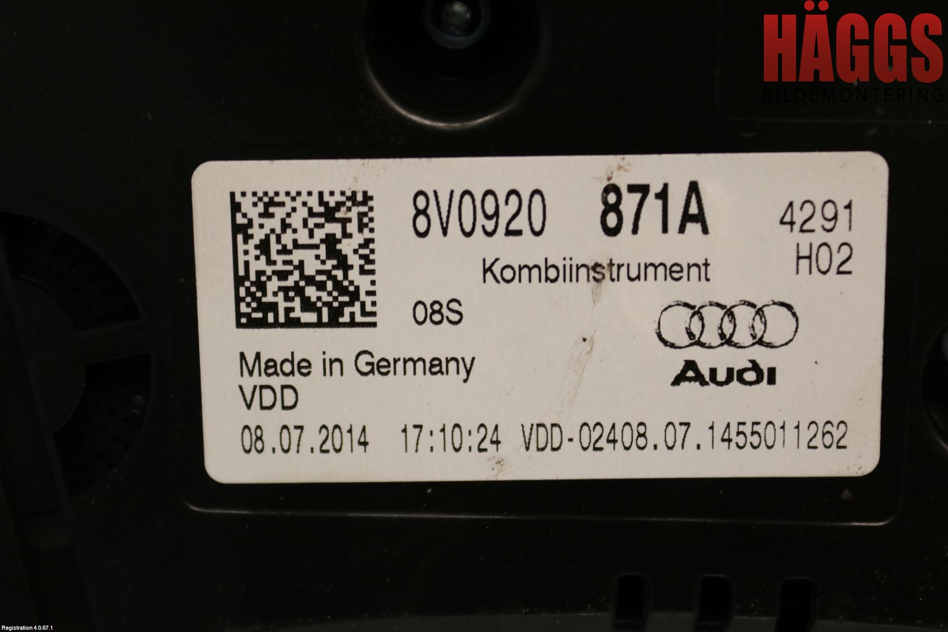 Audi A3/S3 8V 13-20 Instrument Komb