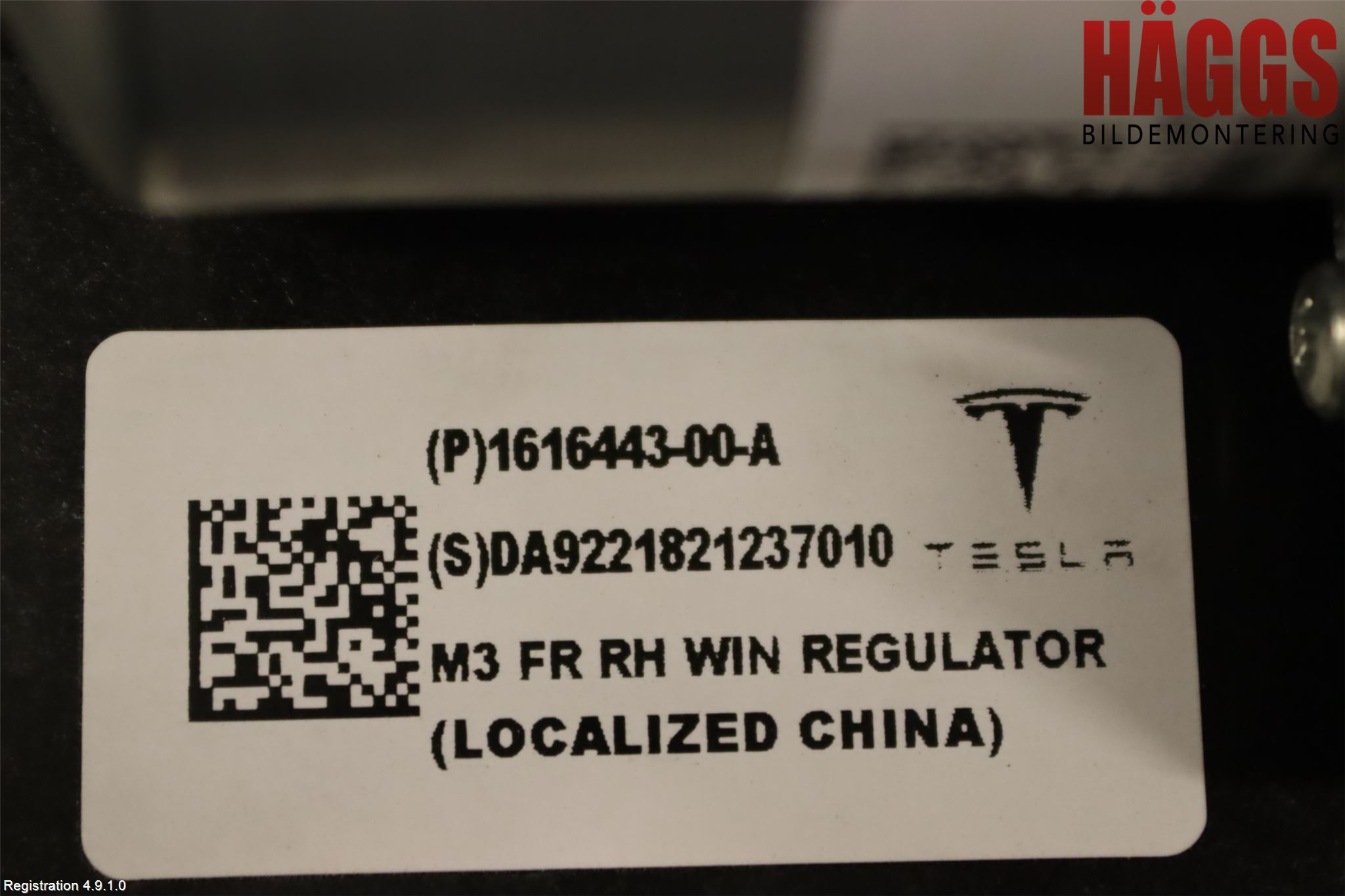 Tesla MODEL 3 17- Fönsterhiss El Kompl