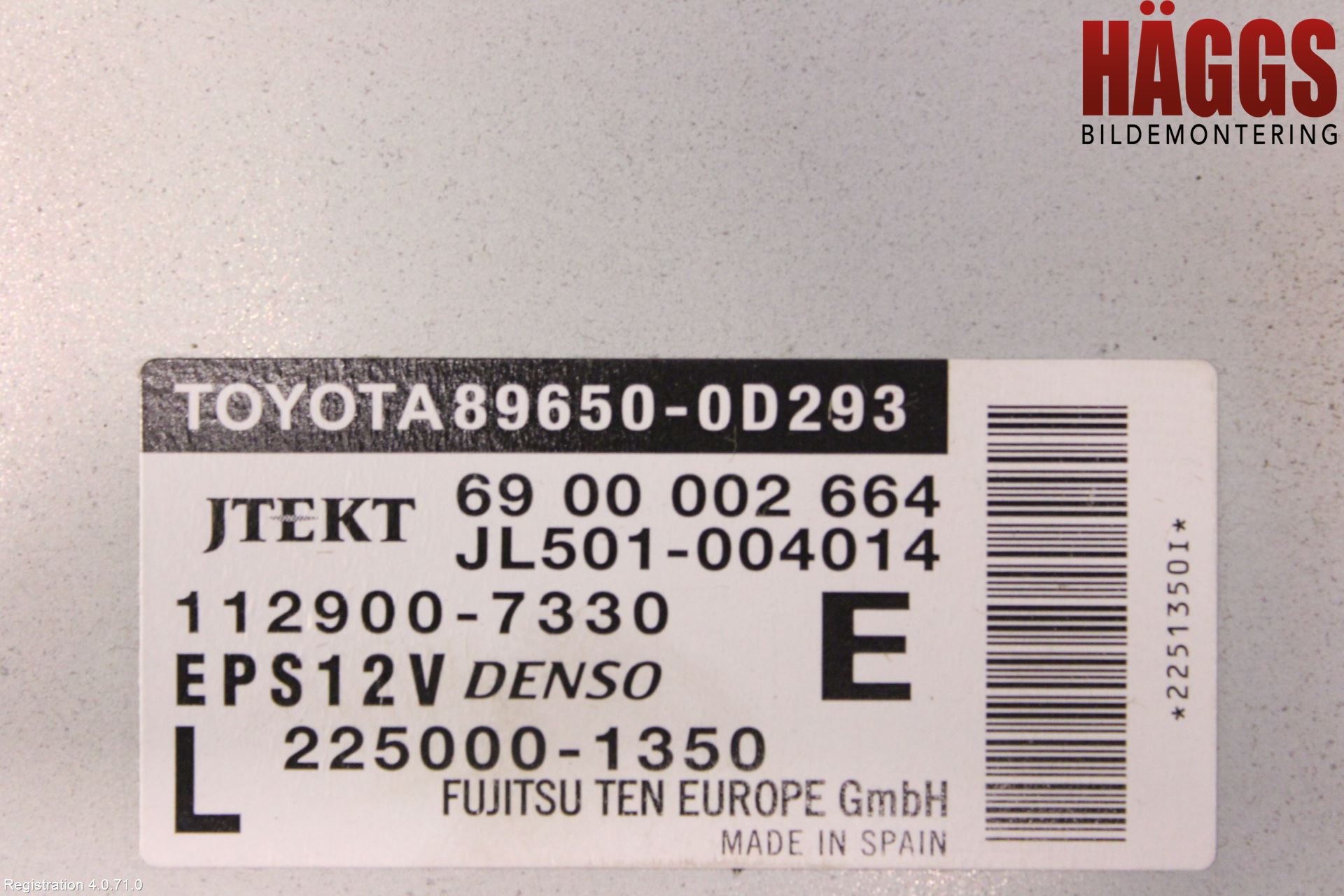 Toyota YARIS XP130 12-14 Styrenhet Styrservo