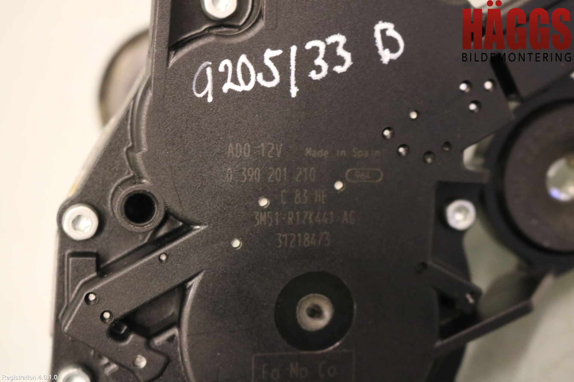 Ford MONDEO 07-15 Torkarmotor Baklucka