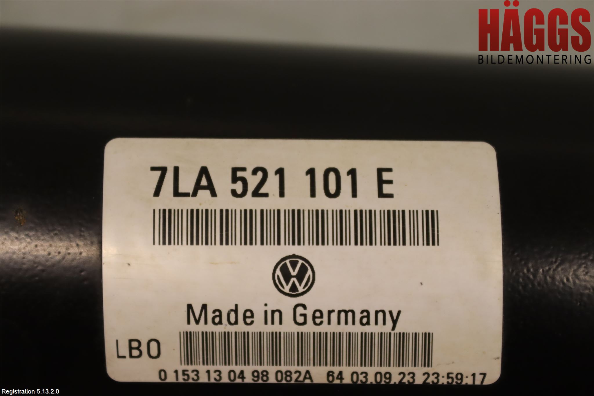 Volkswagen VW TRANSP/CARAVELLE (T7) 22-24 Mellanaxel Främre