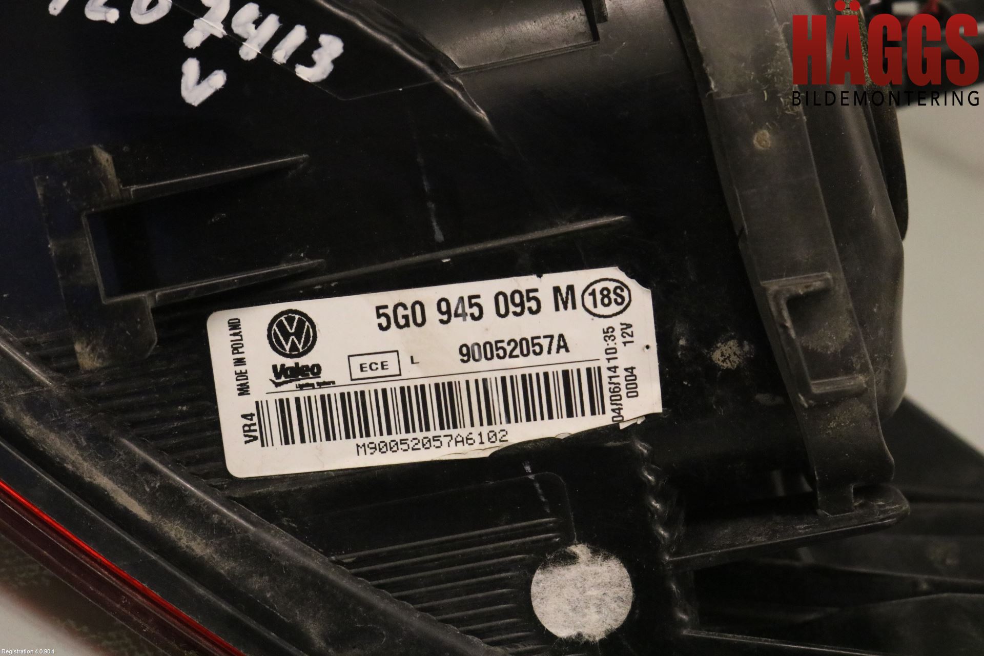 Volkswagen VW GOLF / E-GOLF VII 13-20 Bakljus Vänster