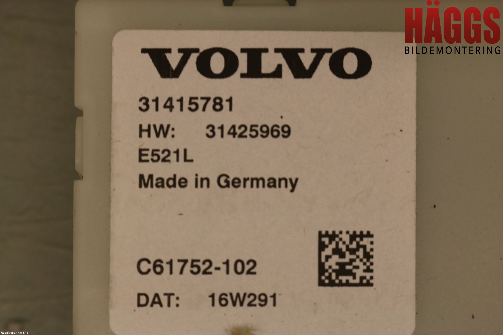 Volvo XC60 14-17 Styrenhet Baklucka