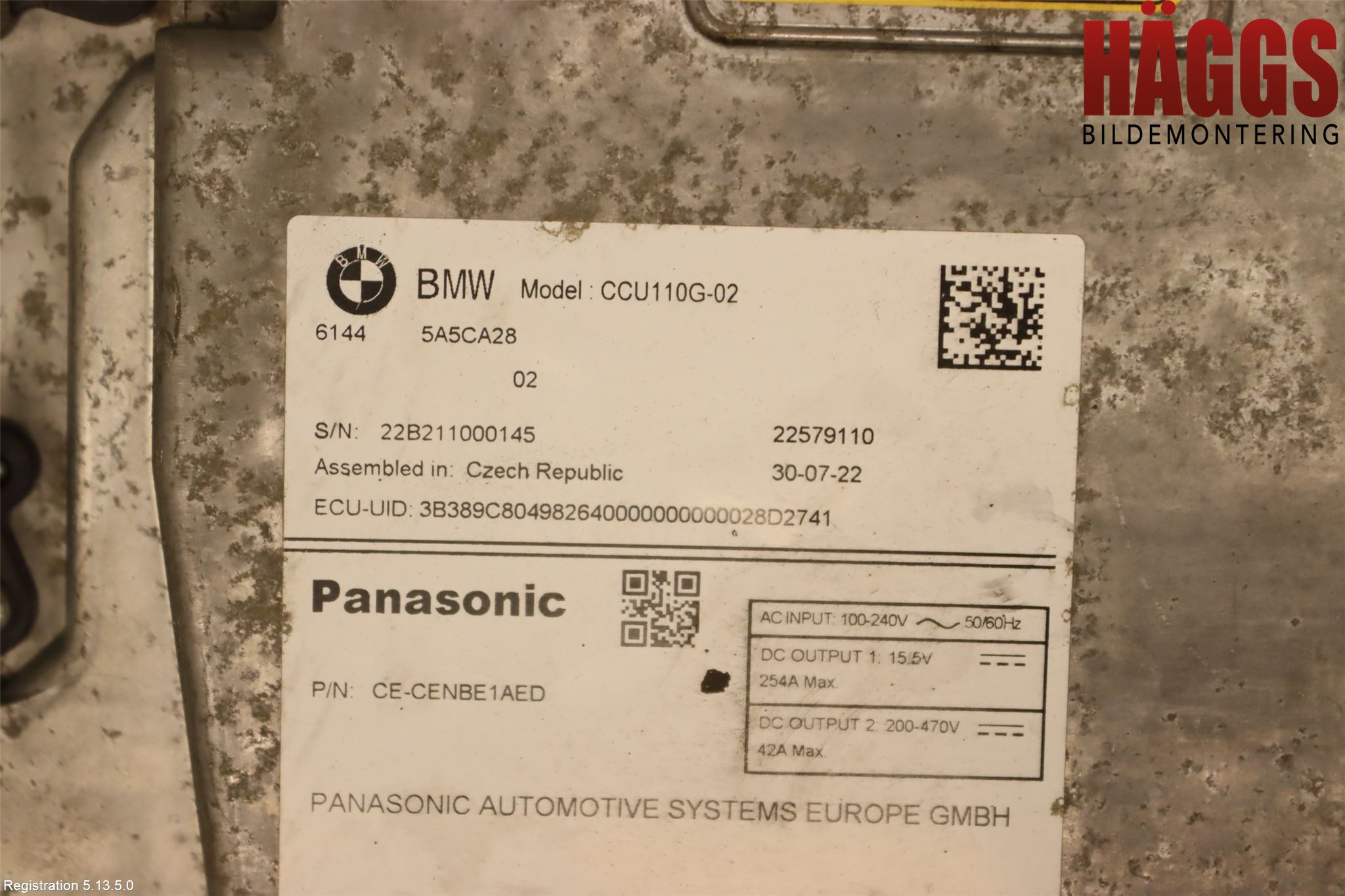 BMW 4/i4 G26 GRAN COUPÉ 21- Batteriladdare Högspänning