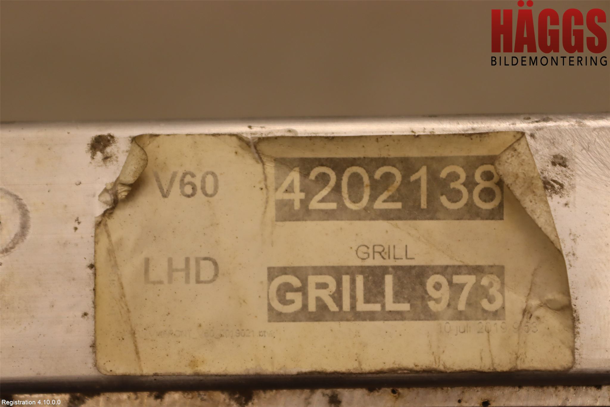 Volvo V60 19- Kylarfäste-Ram-Balk