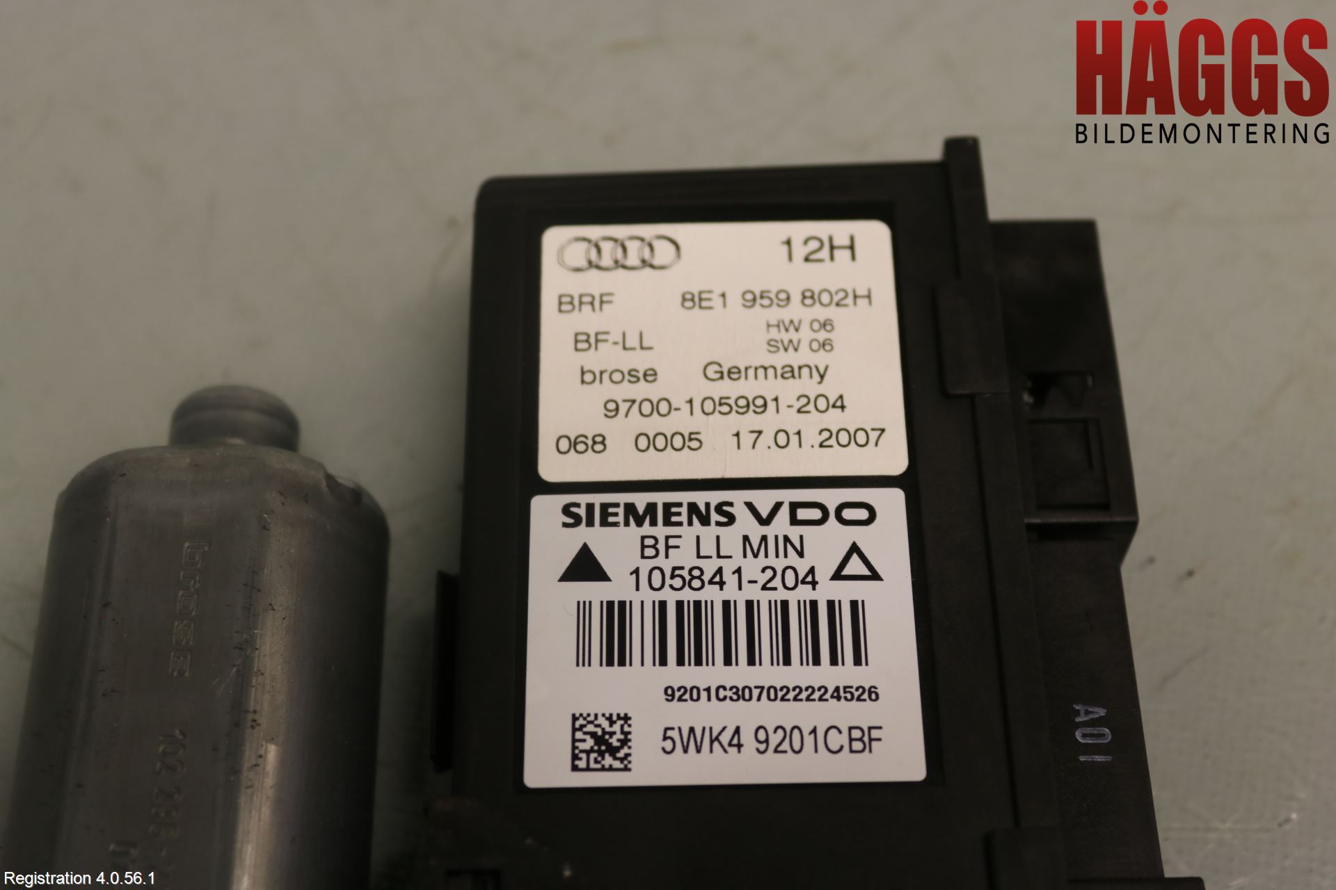 Audi A4/S4 05-07 Fönsterhissmotor