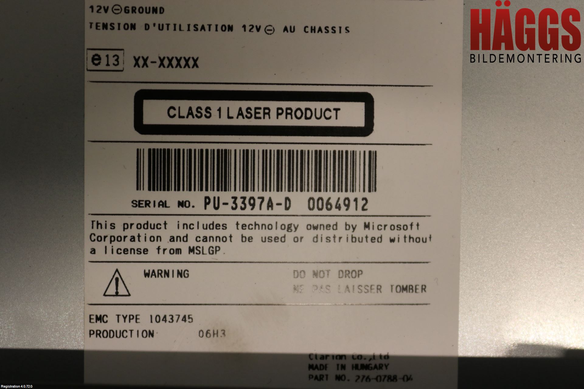 Citroen C4 PICASSO 14-18 Cd Växlare