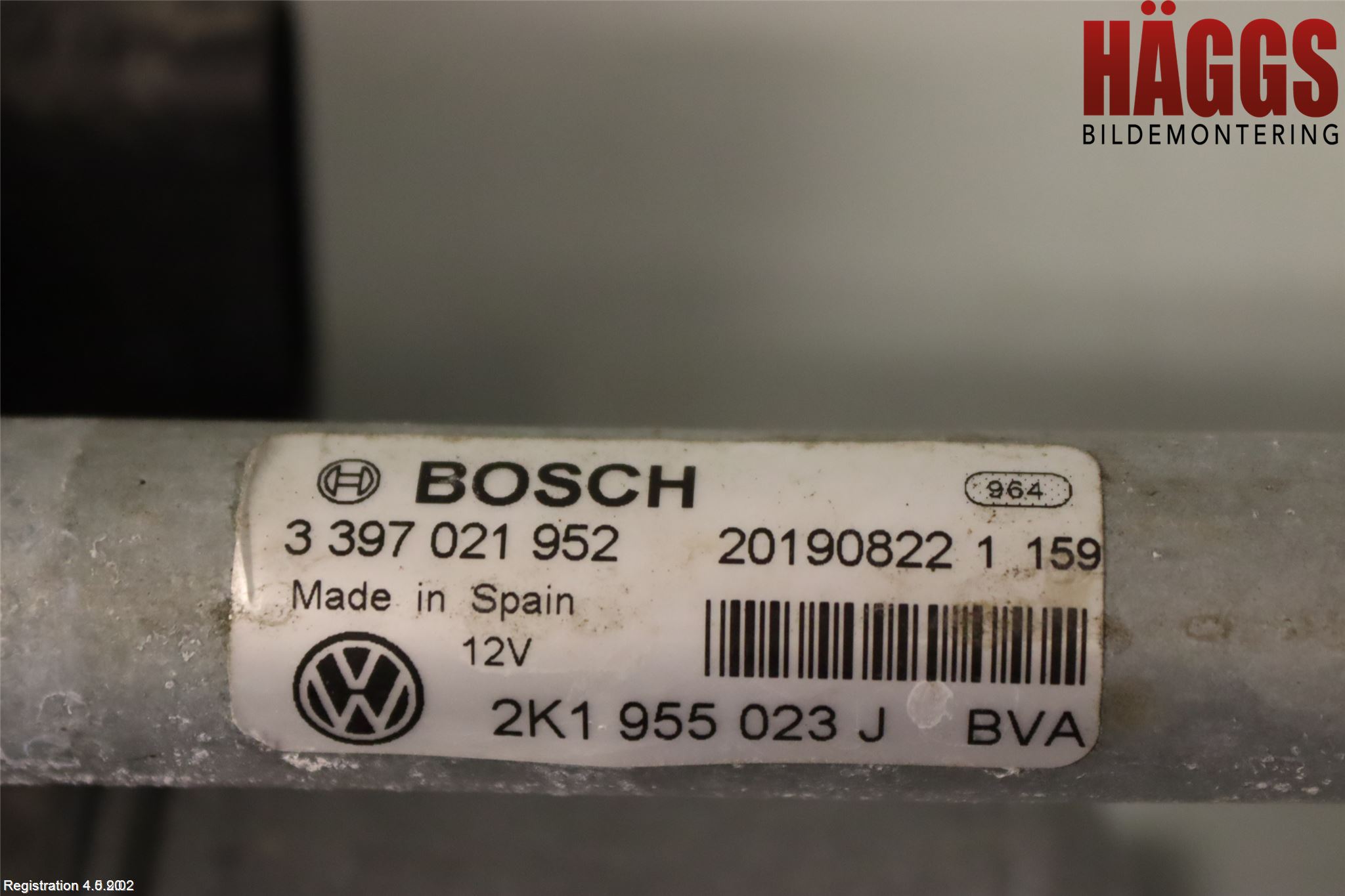 Volkswagen VW CADDY 16-20 Torkarmotor Vindruta
