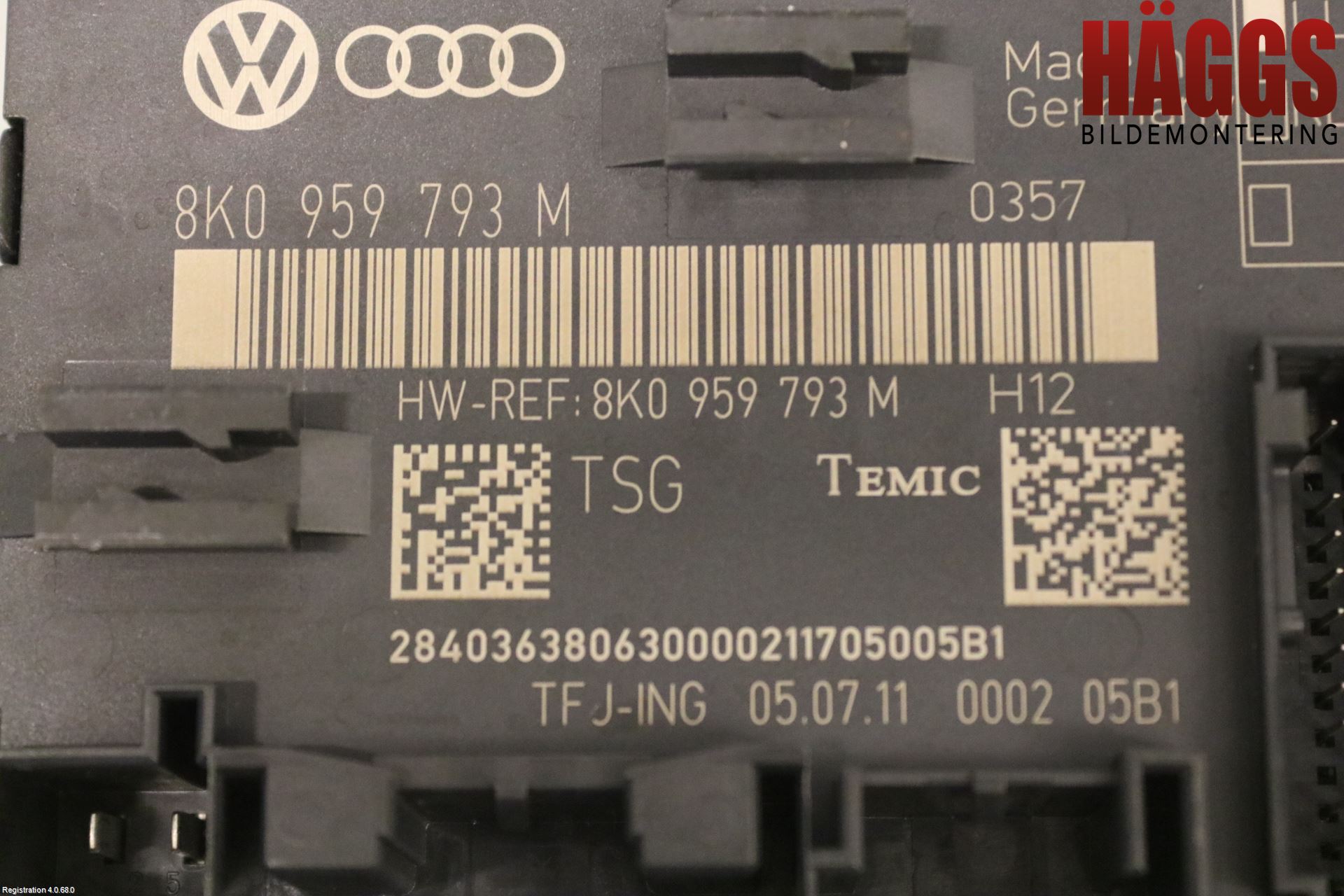 Audi A4/S4 08-11 Styrenhet Dörr