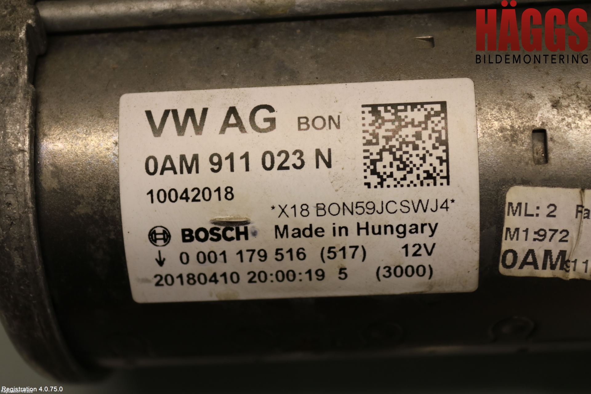 Volkswagen VW GOLF / E-GOLF VII 13-20 Startmotor