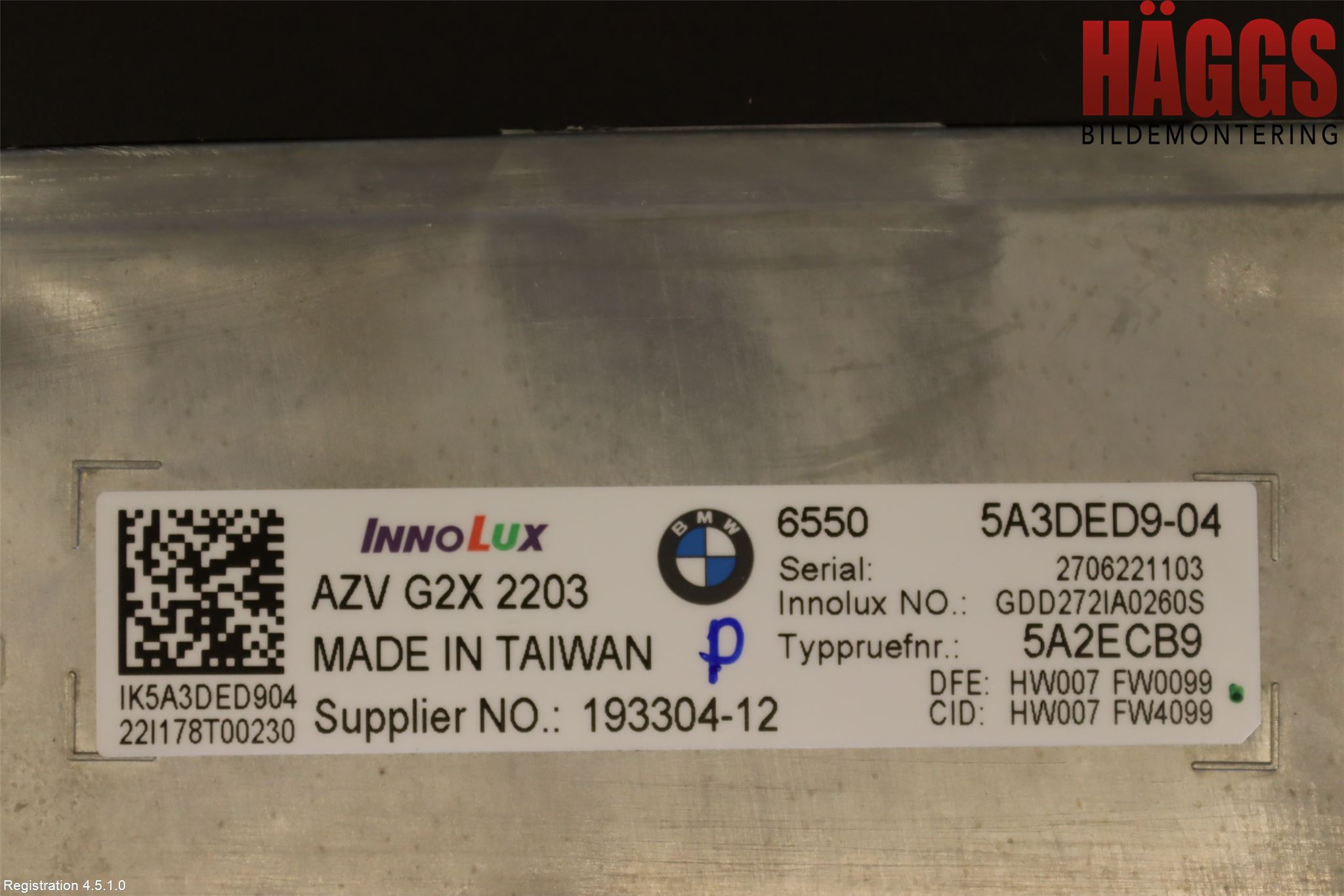 BMW 4/i4 G26 GRAN COUPÉ 21- Instrument Komb