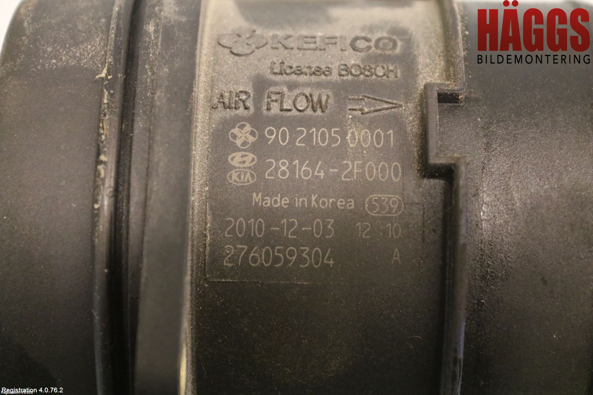 Kia SORENTO 10-14 Injluftmassamätare