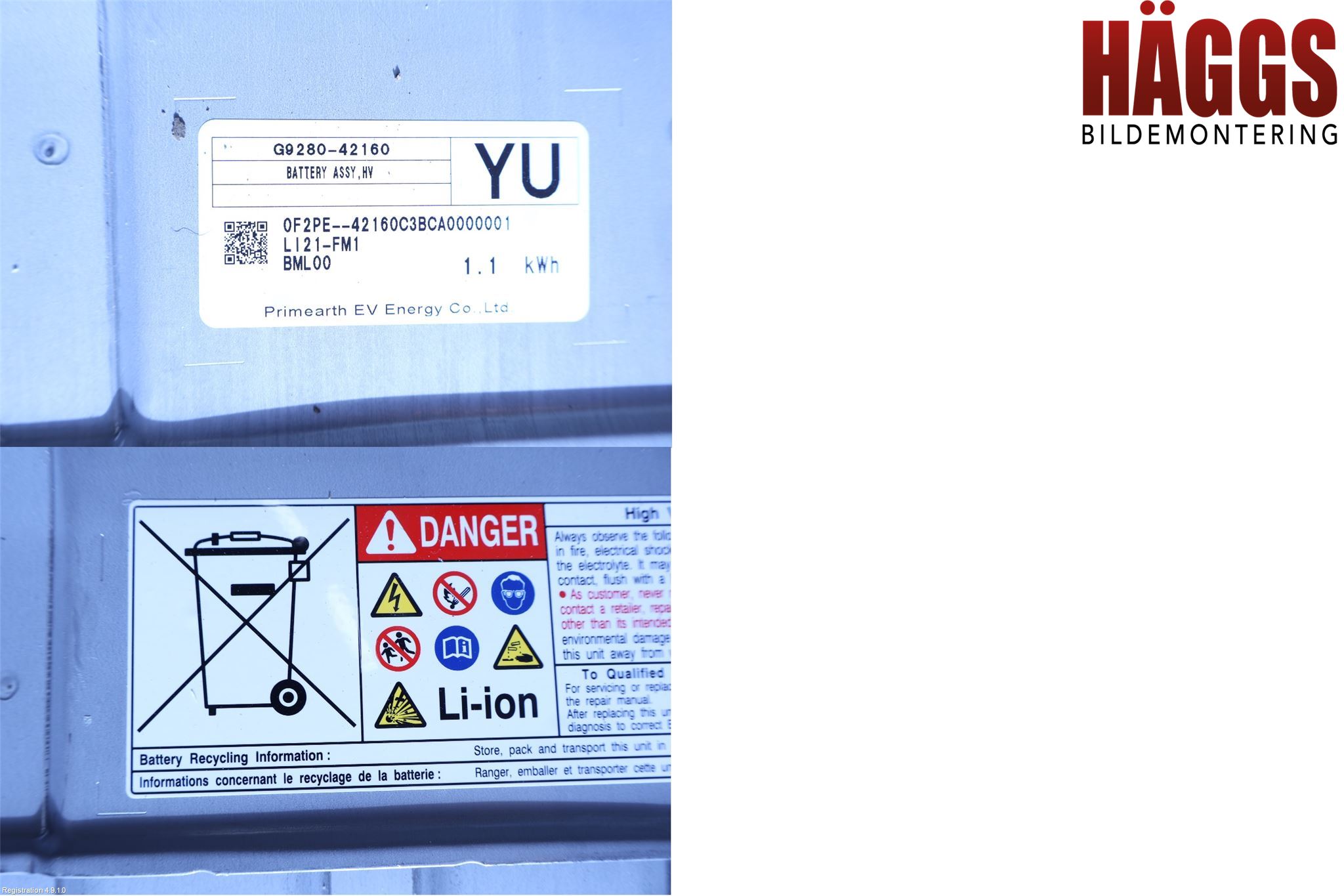 Toyota RAV4 19- Batteri Högspänning