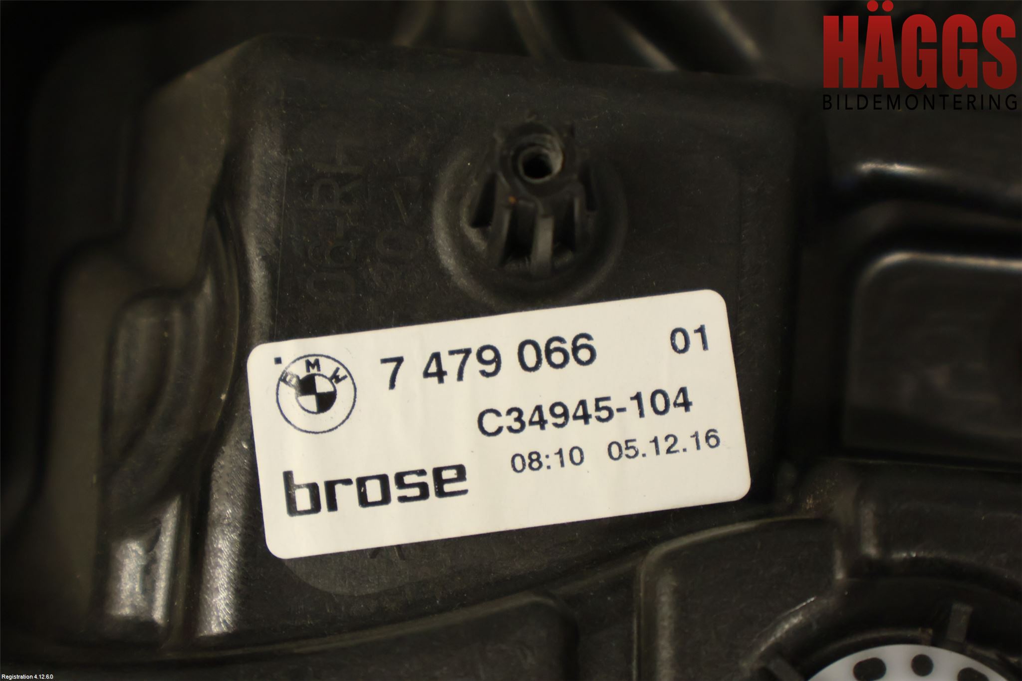 BMW 7 G11/G12 15-22 Fönsterhissmekanism