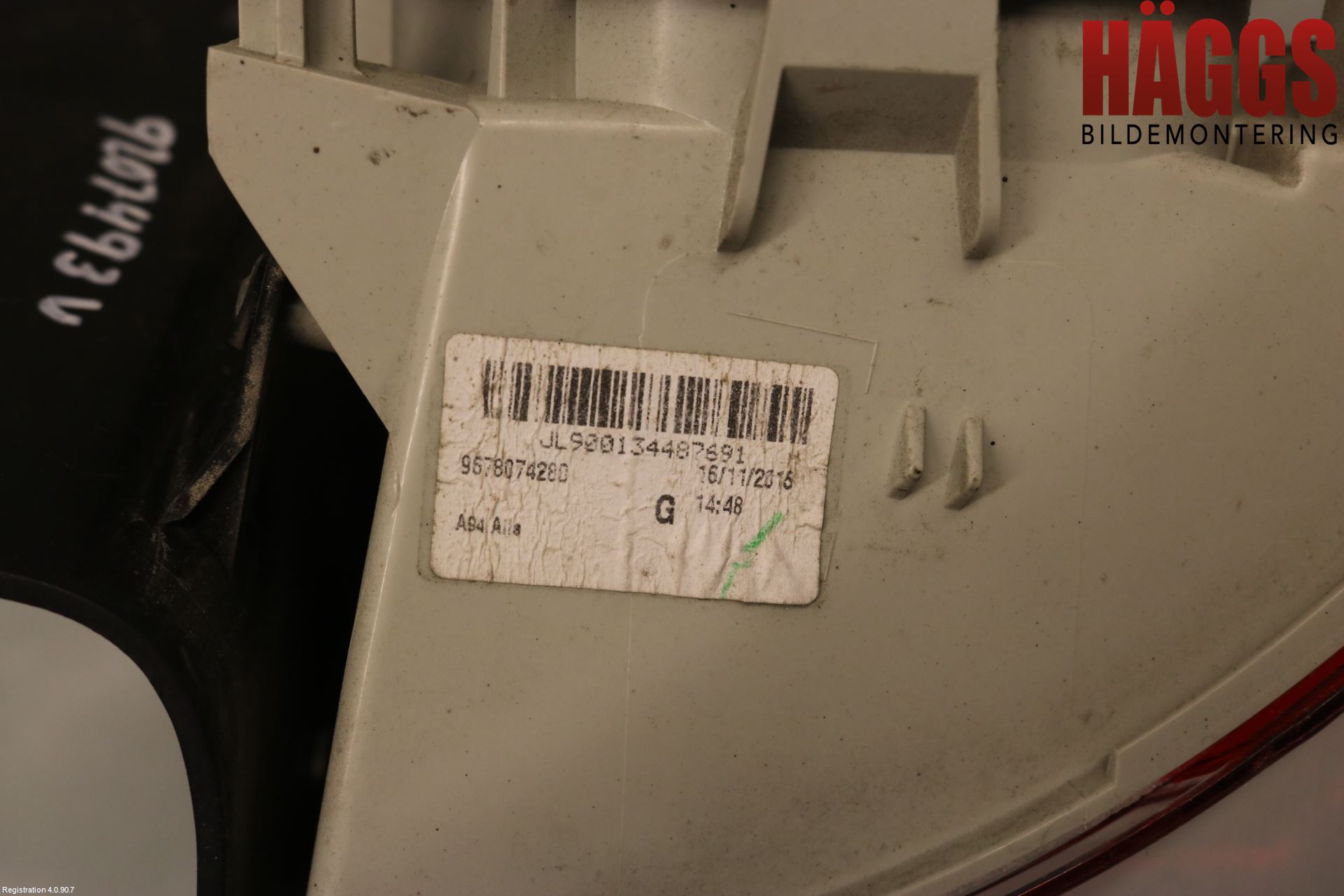 Peugeot 2008 13-20 Bakljus Vänster
