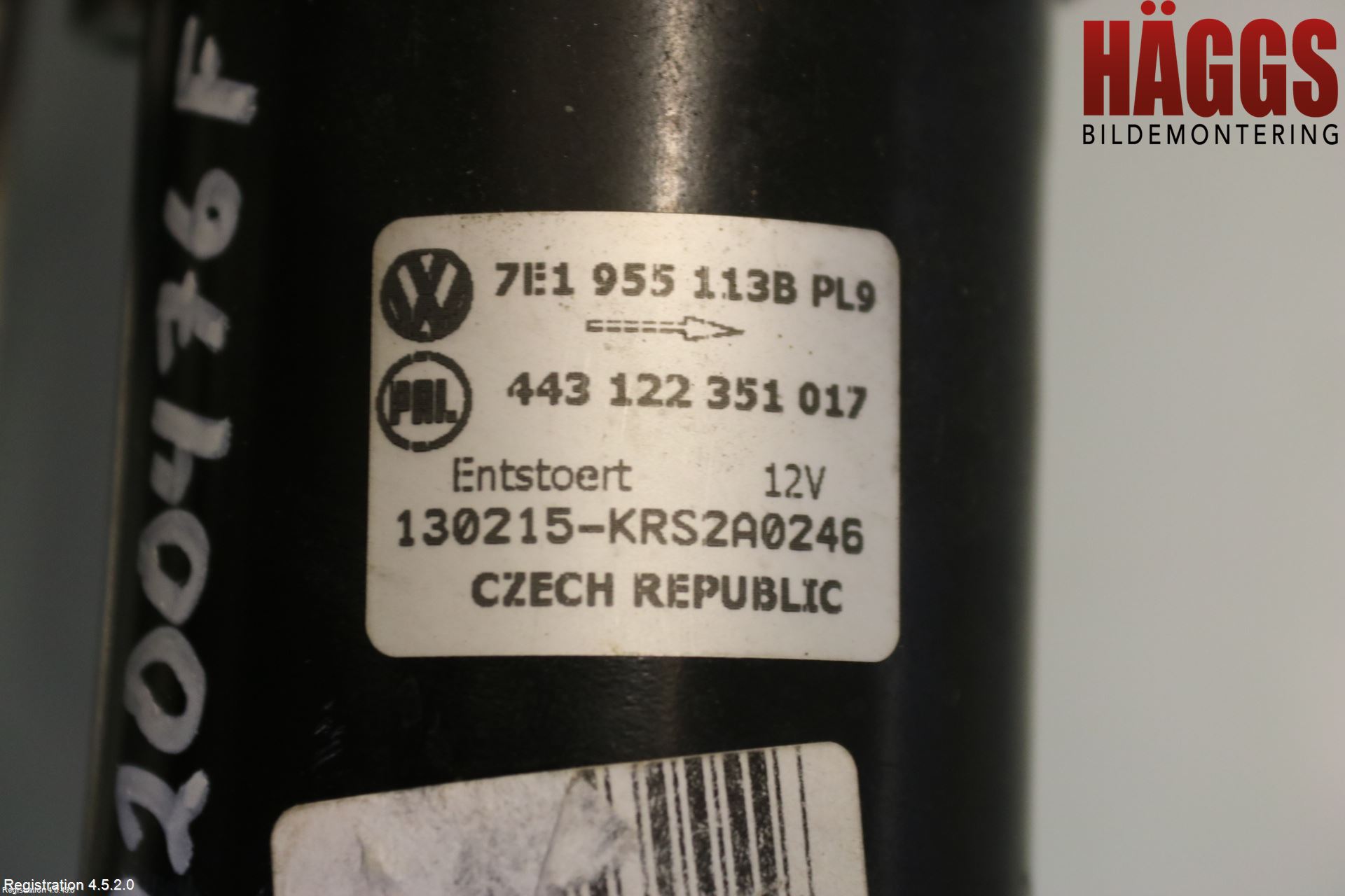 Volkswagen VW TRANSP/CARAVELLE (T5) 04-15 Torkarmotor Vindruta