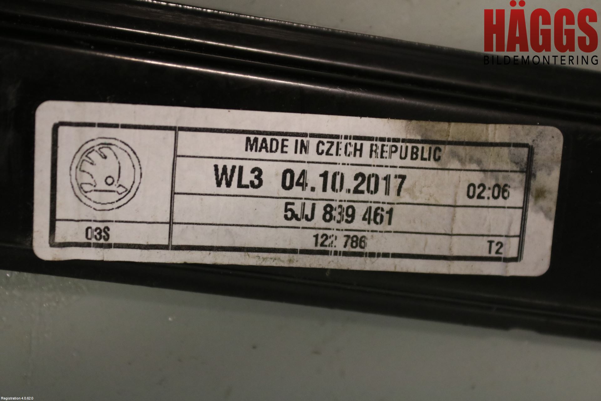 Skoda RAPID Fönsterhissmekanism