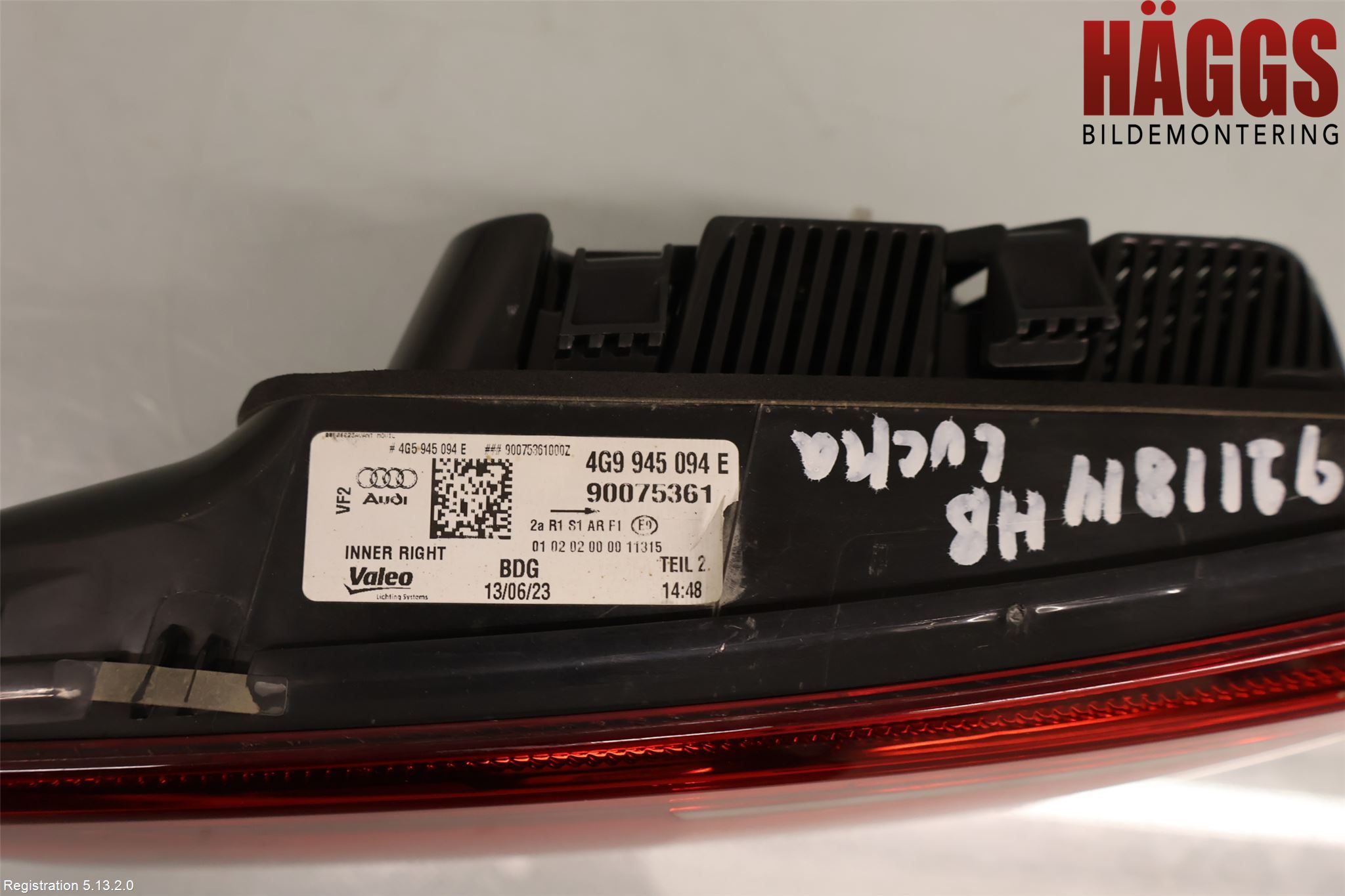 Audi A6/S6 4G 11-18 Bakljus Lucka Hö