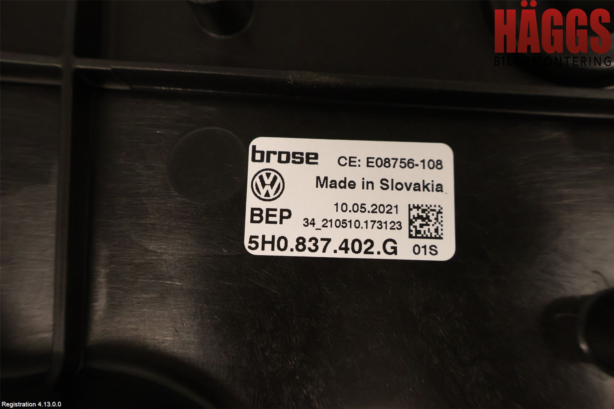 Volkswagen VW GOLF / E-GOLF VIII 20- Fönsterhissmekanism