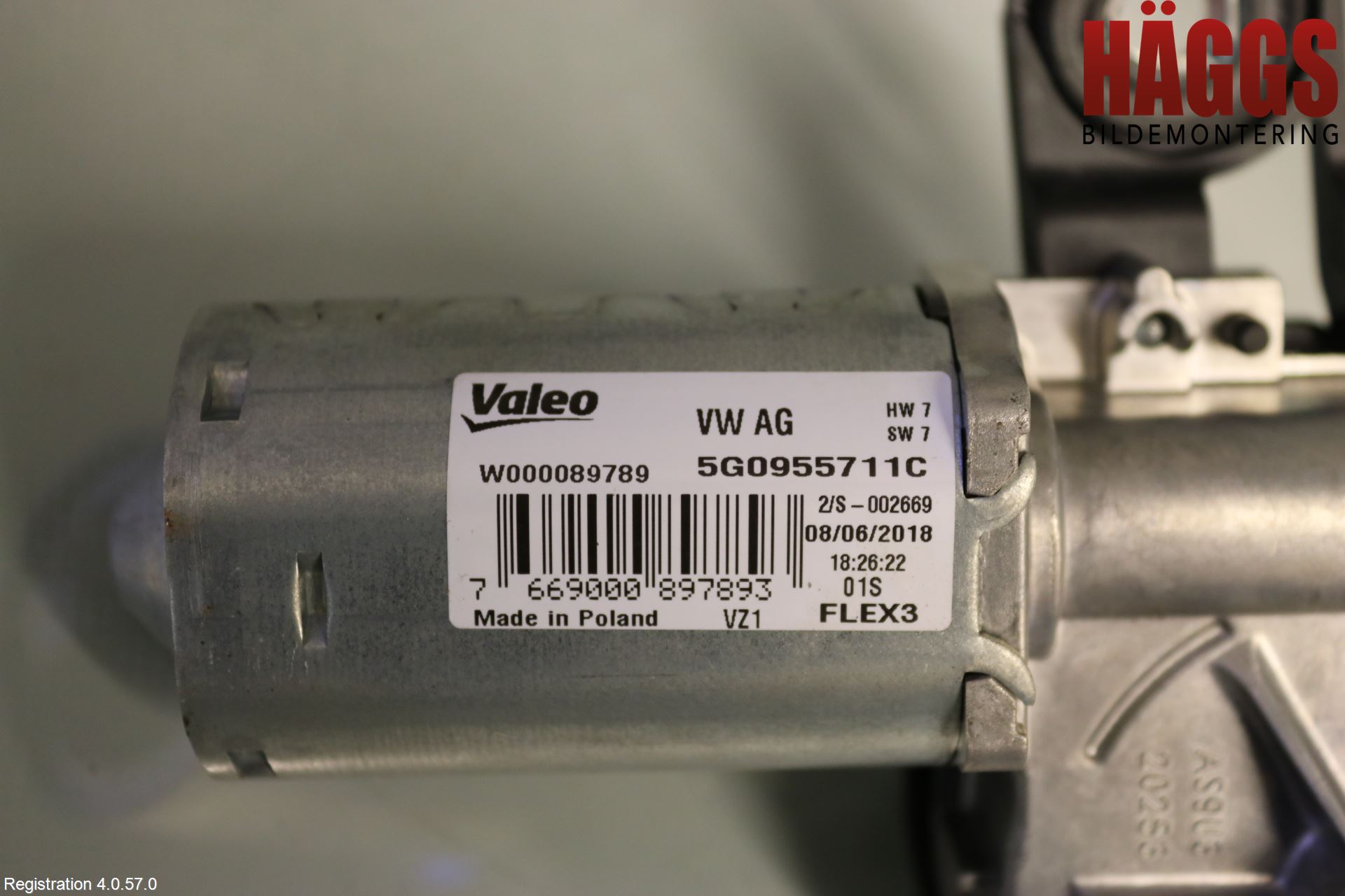 Volkswagen VW PASSAT 15-19 Torkarmotor Baklucka