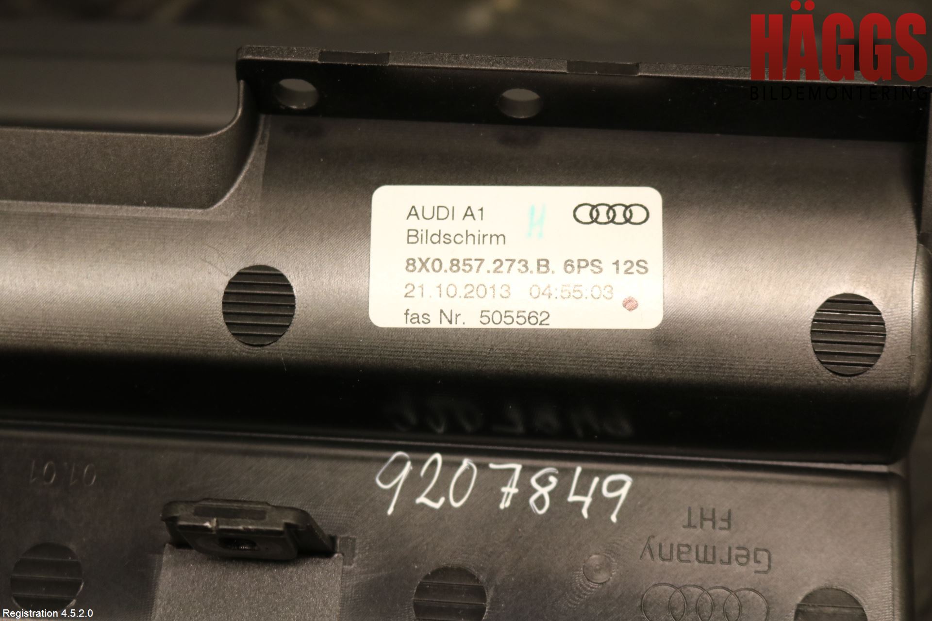 Audi A1/S1 11-18 Bildskärm