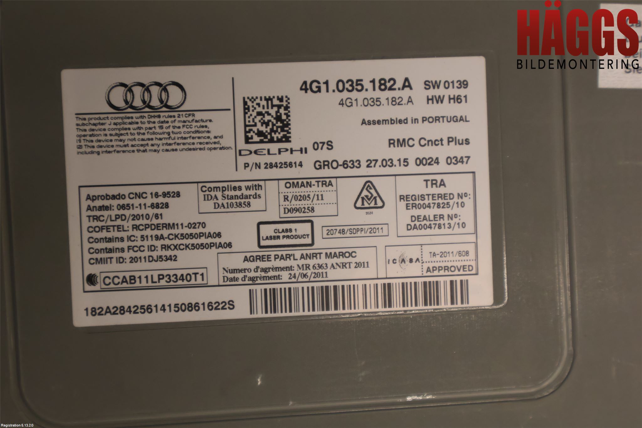 Audi A6 ALLROAD 12-18 Cd Radio - Multimediapanel