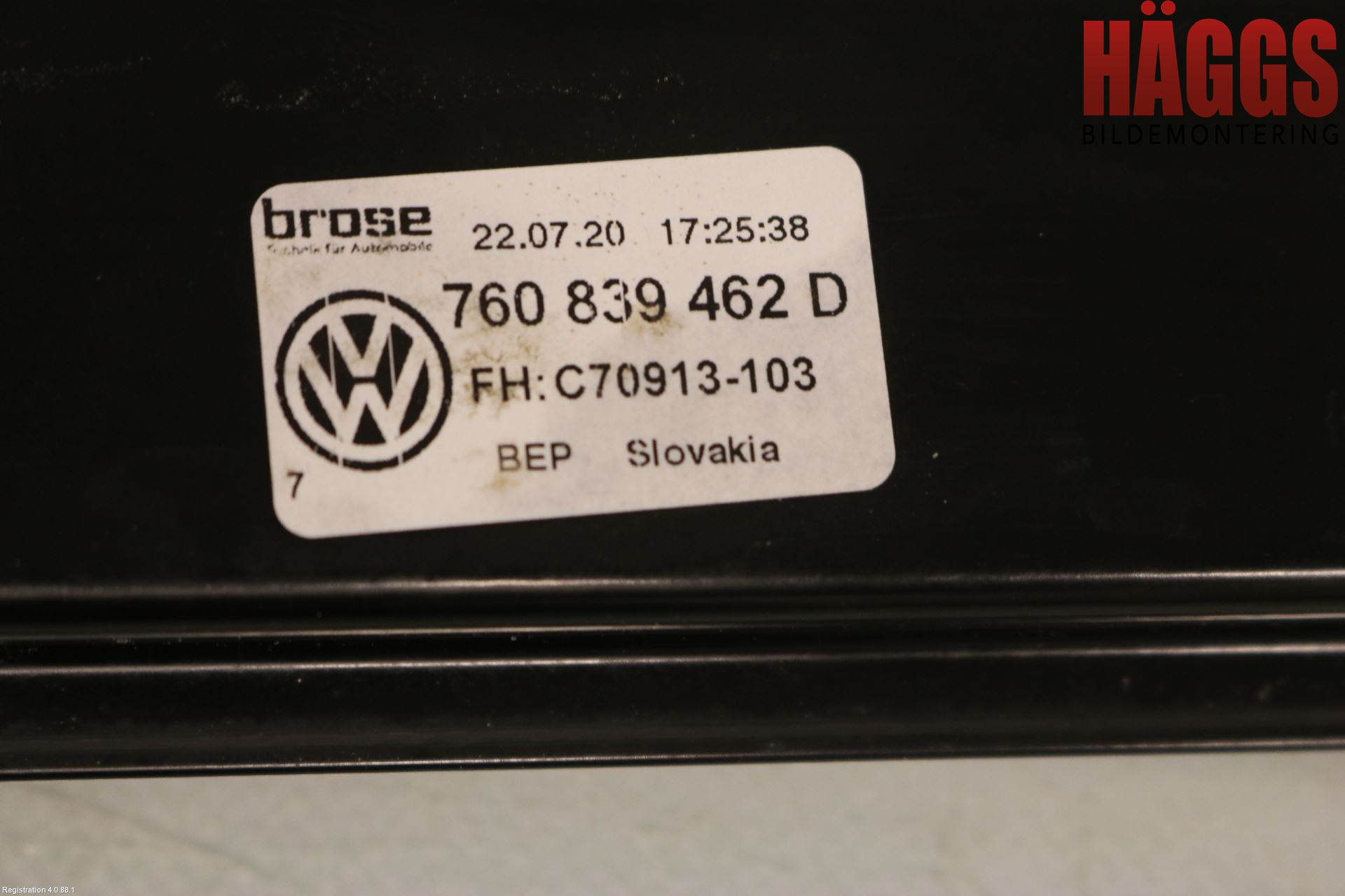 Volkswagen VW TOUAREG CR 18- Fönsterhissmekanism