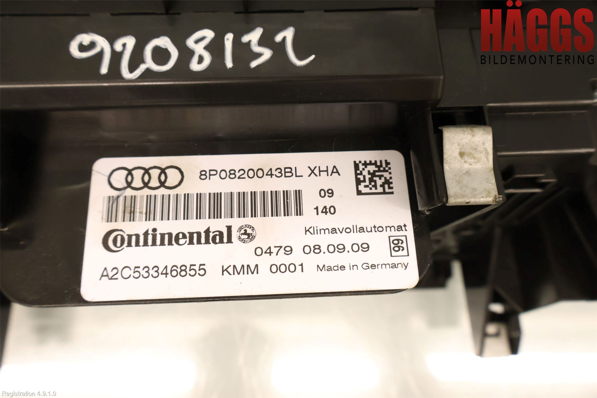 Audi A3/S3 05-13 Ac Styrenhet Ac Manöveren