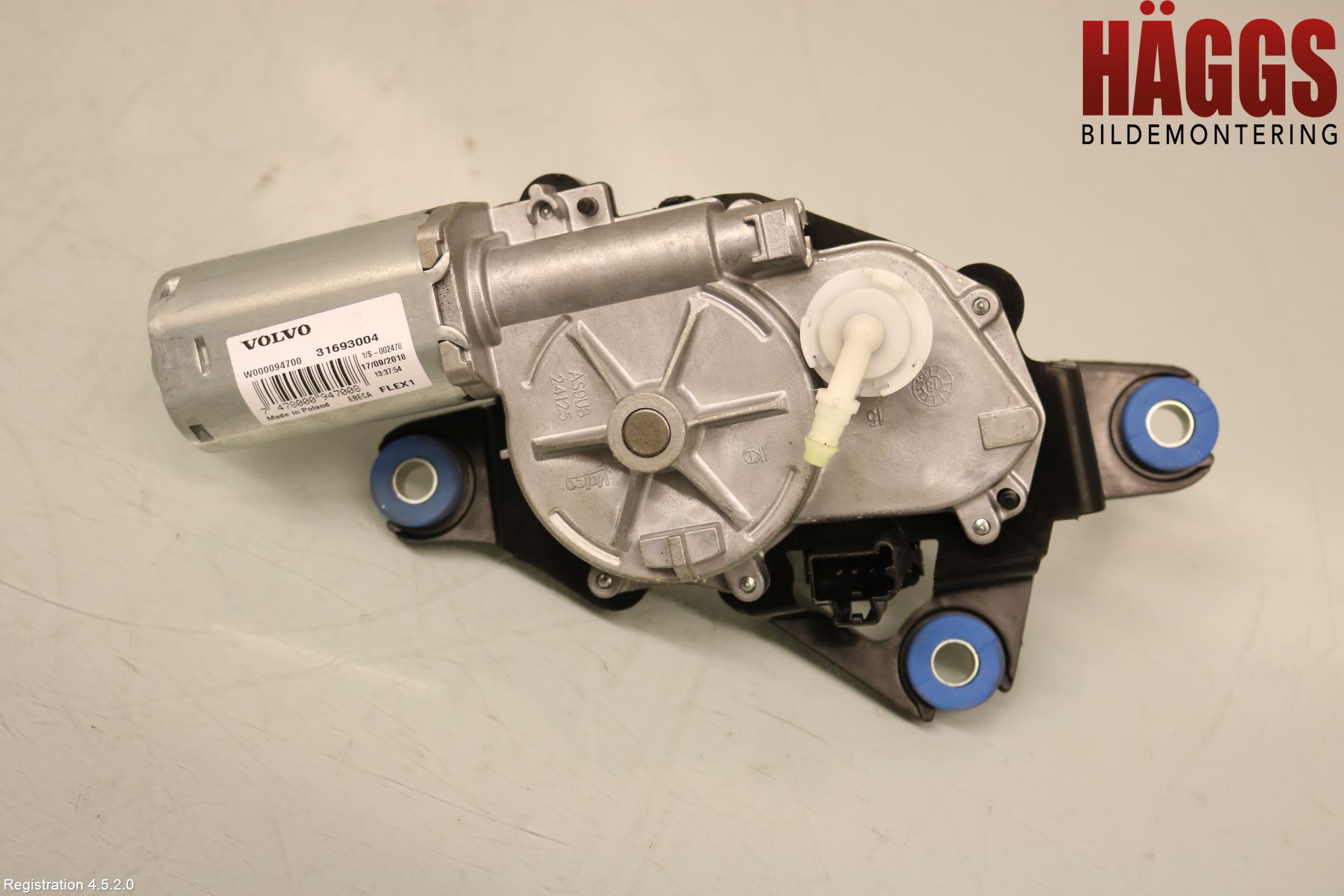 Volvo V60 19- Torkarmotor Baklucka