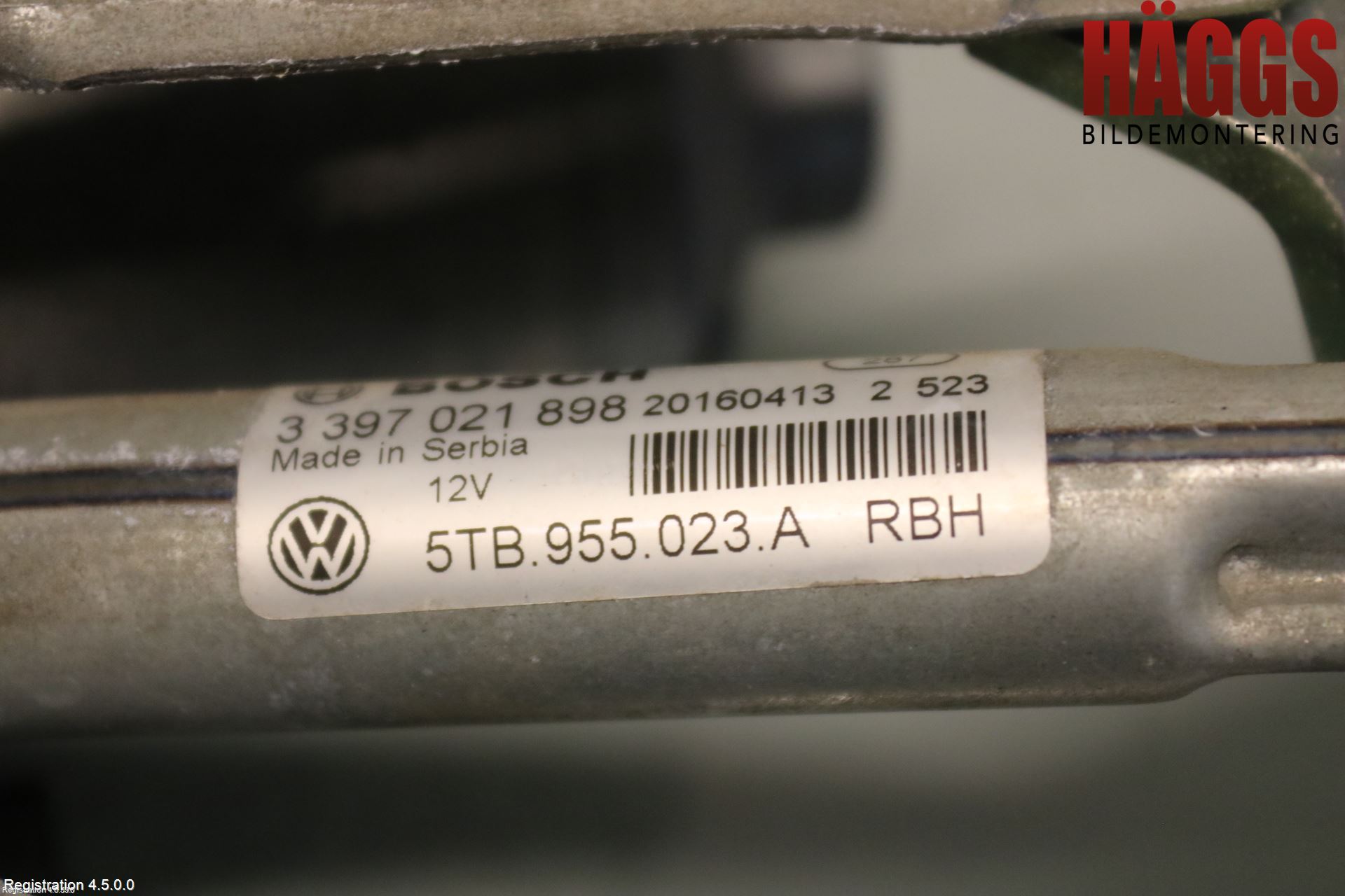 Volkswagen VW TOURAN 16- Torkarmotor Vindruta