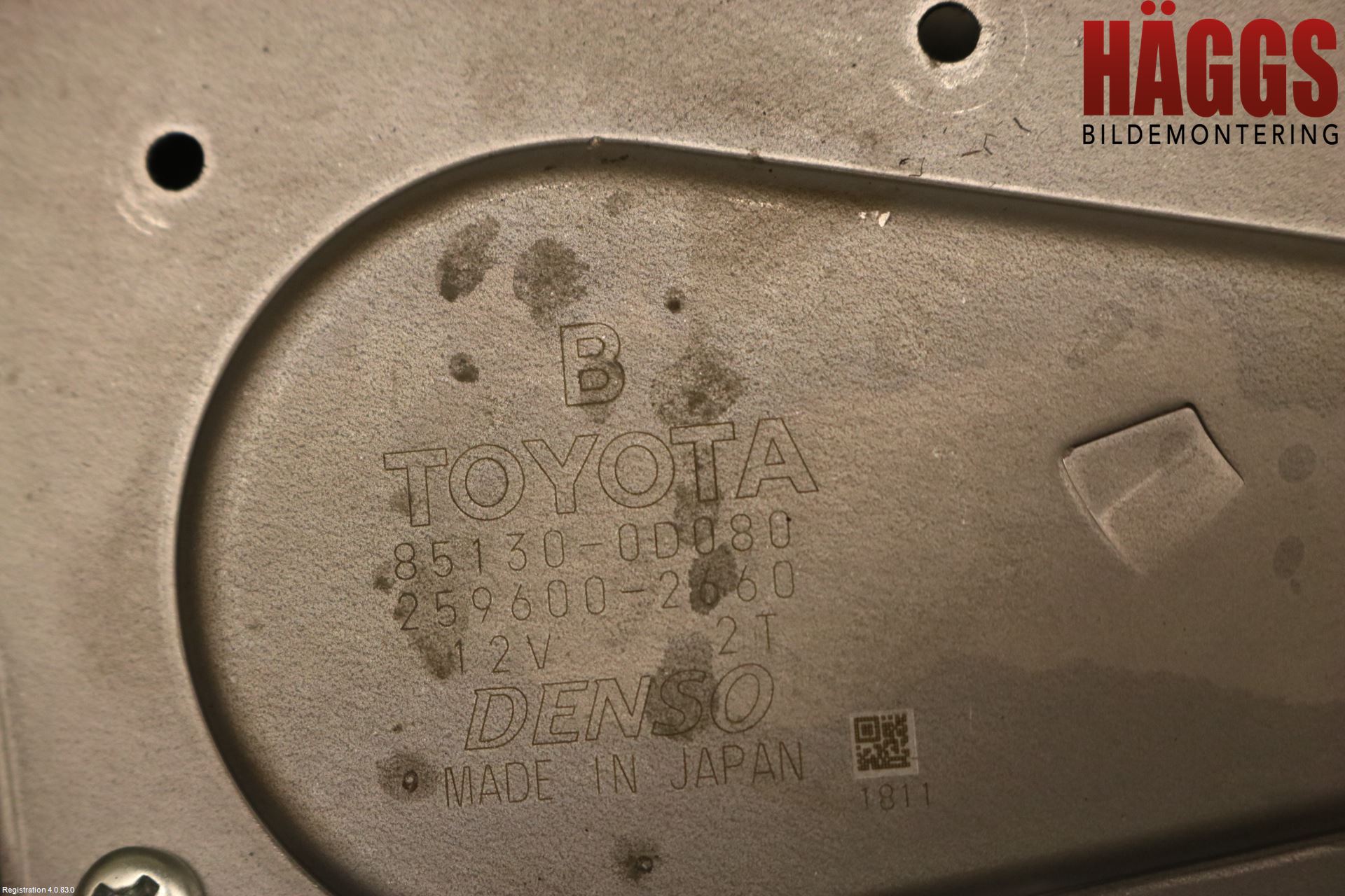 Toyota YARIS XP130 15-20 Torkarmotor Baklucka