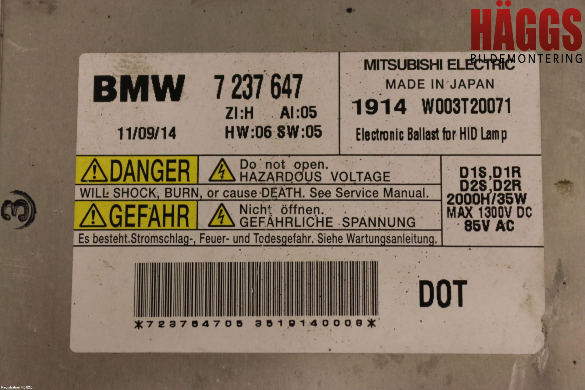 BMW 5 F10/F11/F18 09-17 Styrenhet Strålkastare