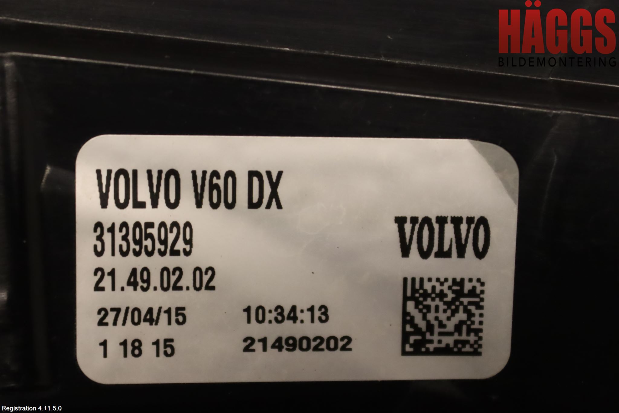 Volvo V60 14-18 Bakljus Höger