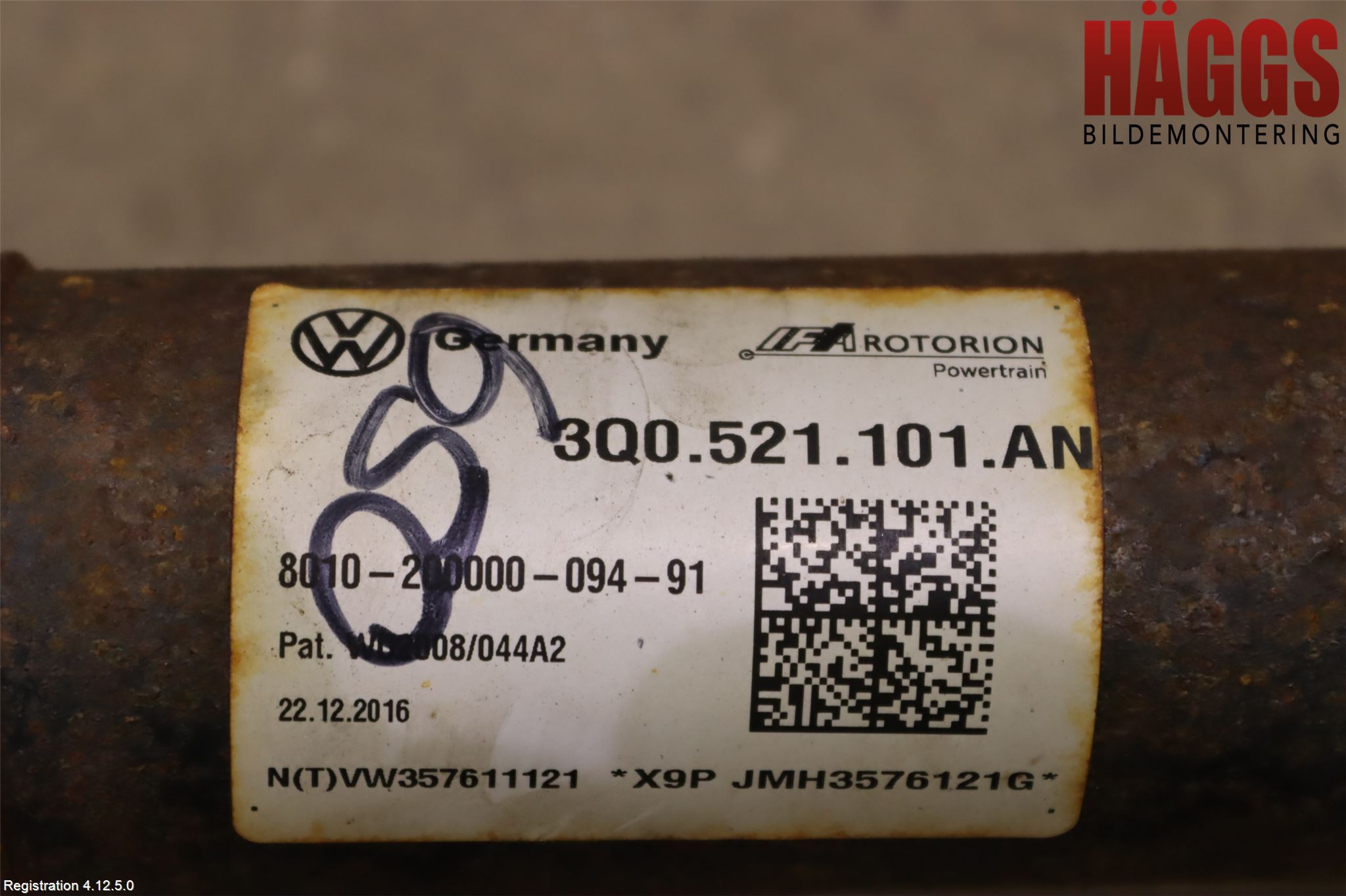 Volkswagen VW PASSAT 15-19 Mellanaxel Komp