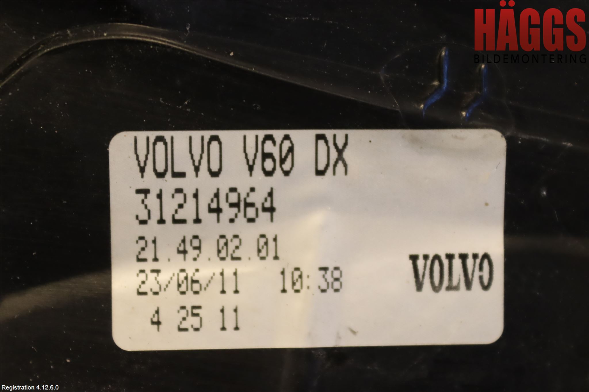 Volvo V60 11-13 Bakljus Höger