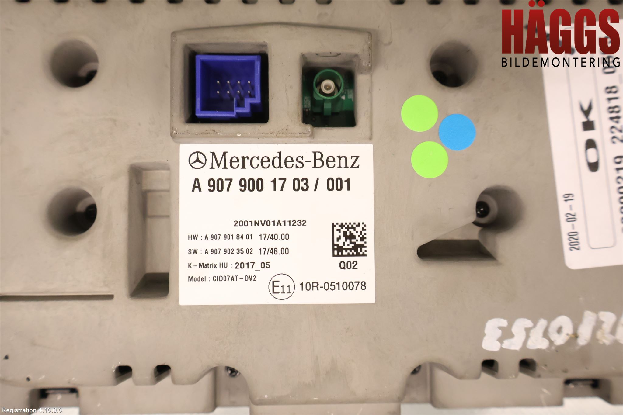 Mercedes-Benz MB SPRINTER (W907/W910) 19- Bildskärm