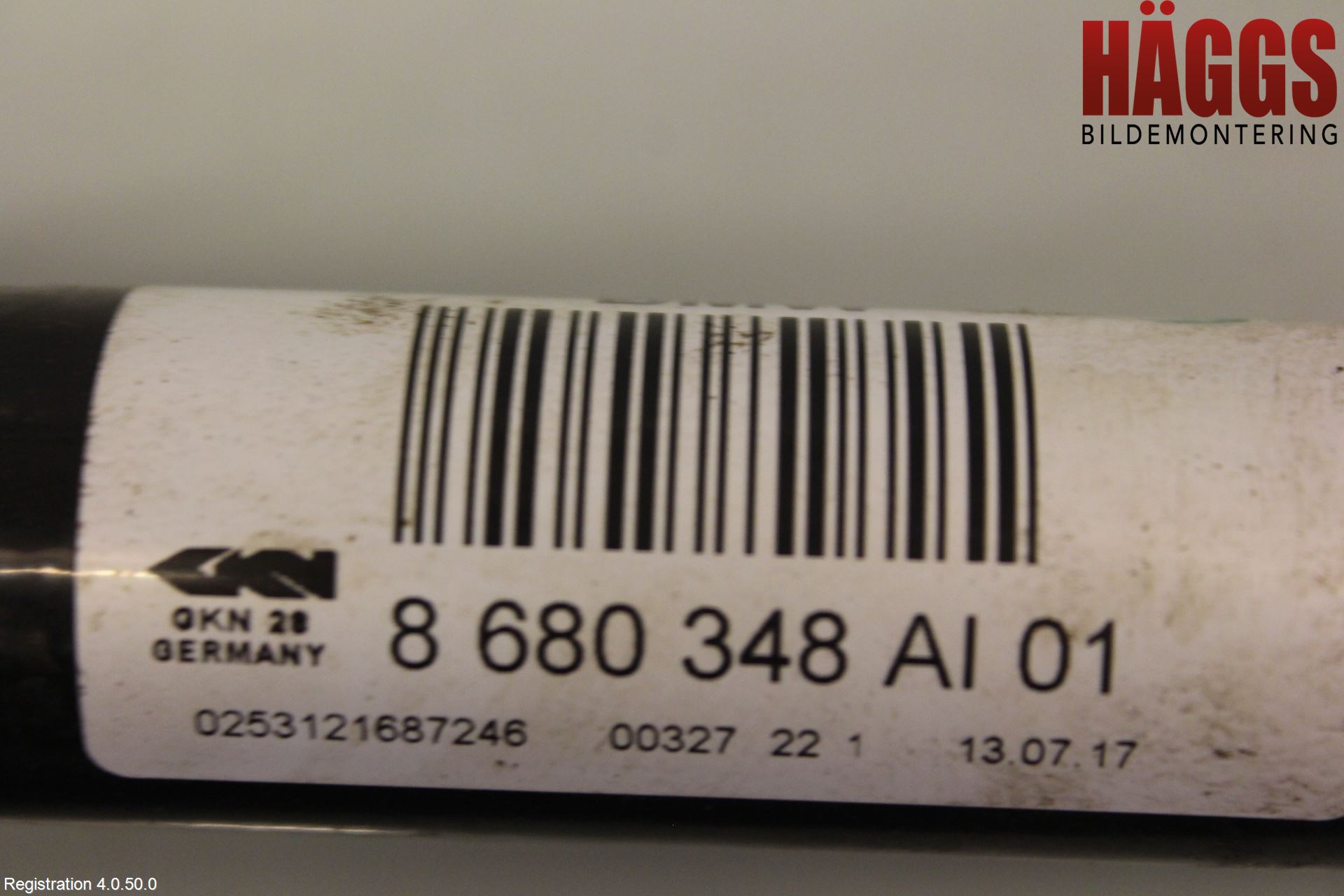 BMW 3 GT F34 13-19 Drivaxel Bak Höger