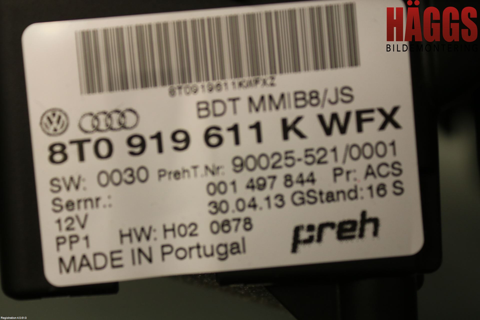 Audi A5 07-16 Strömställare Färddator