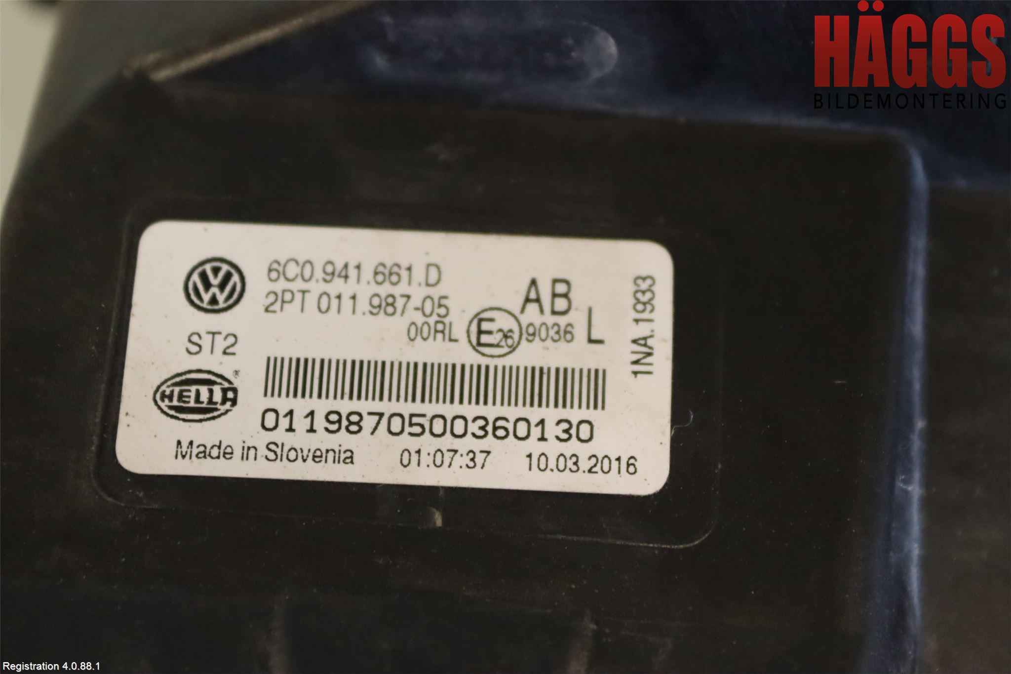 Volkswagen VW POLO 10-17 Dimljus-Varselljus Fram