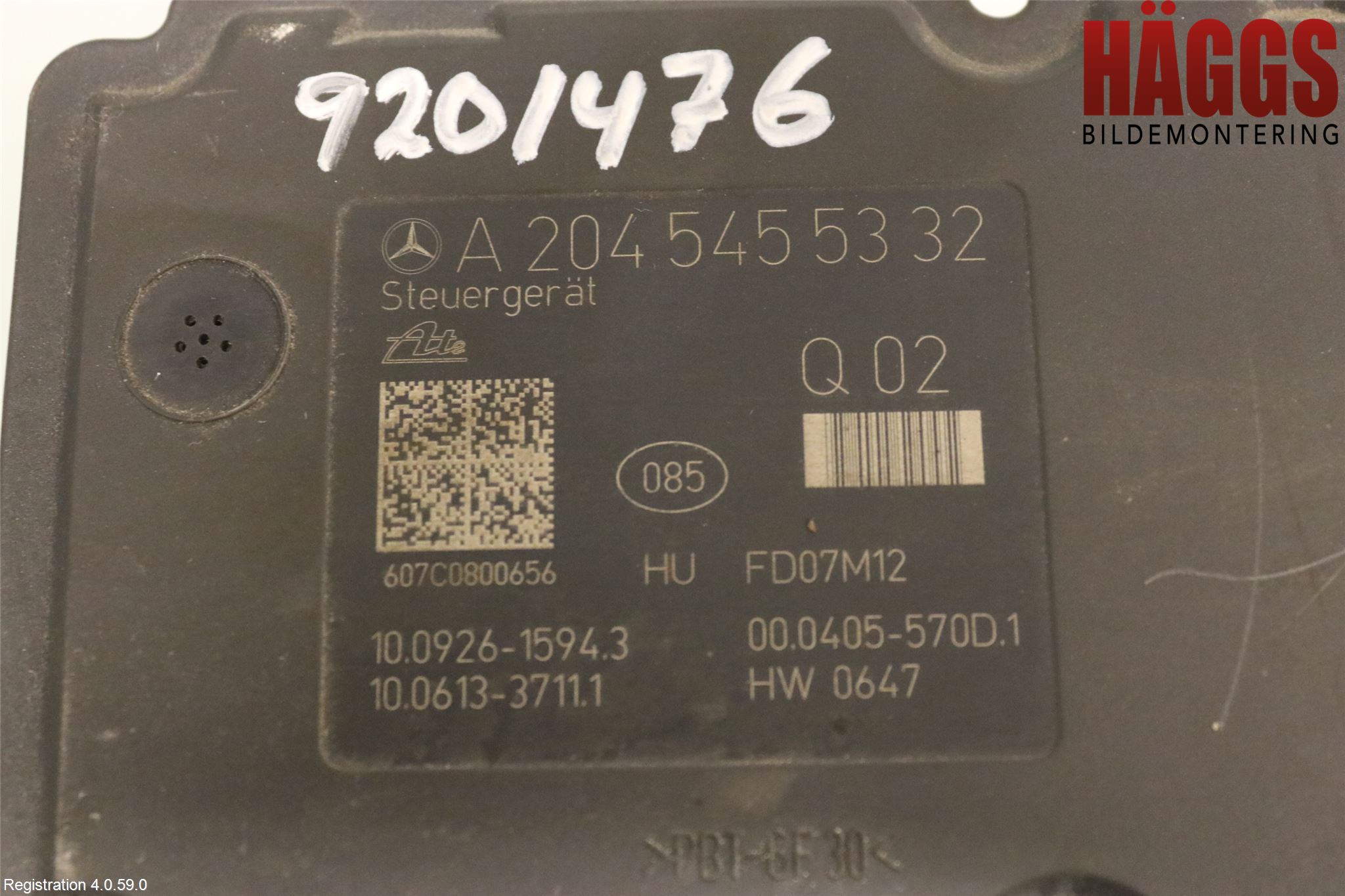 Mercedes-Benz MB C-KLASS (W204) 07-15 Abs Hydraulaggregat