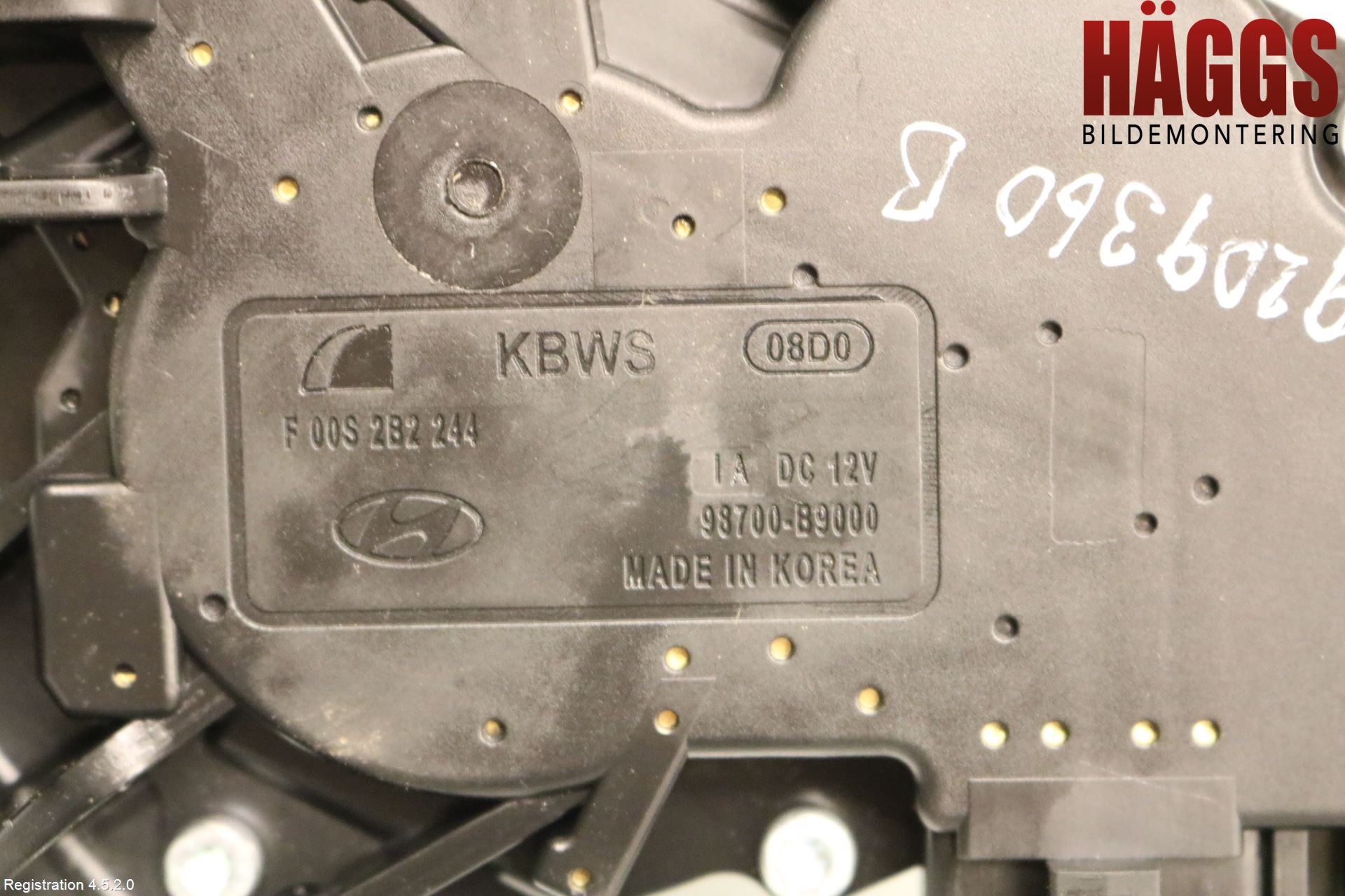 Hyundai i10 BA 17-20 Torkarmotor Baklucka